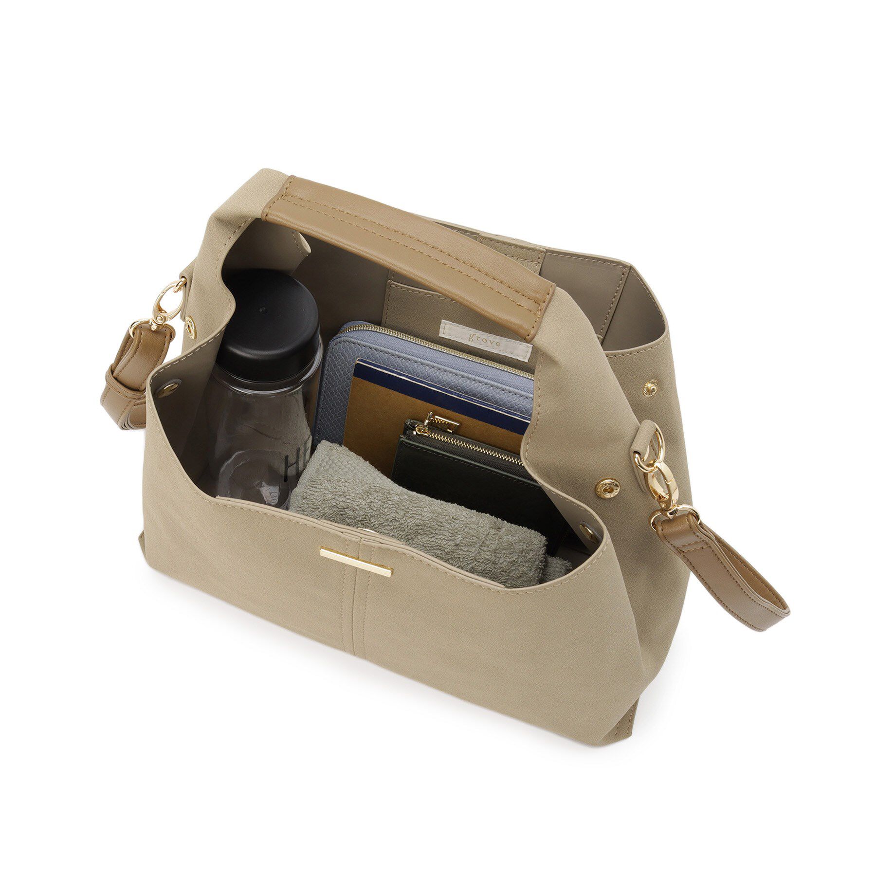 grove「タックハンドル2WAYトート」|トートバッグ|