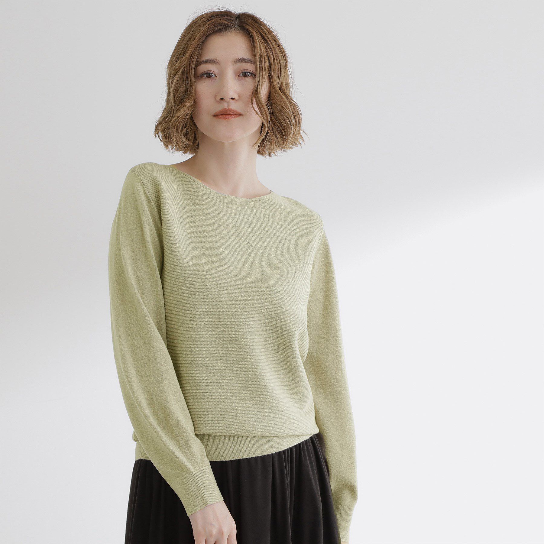 grove「【最終お値下げ！】ガーターボートネックプルオーバー【洗える/毛玉軽減】」|ニット・セーター|