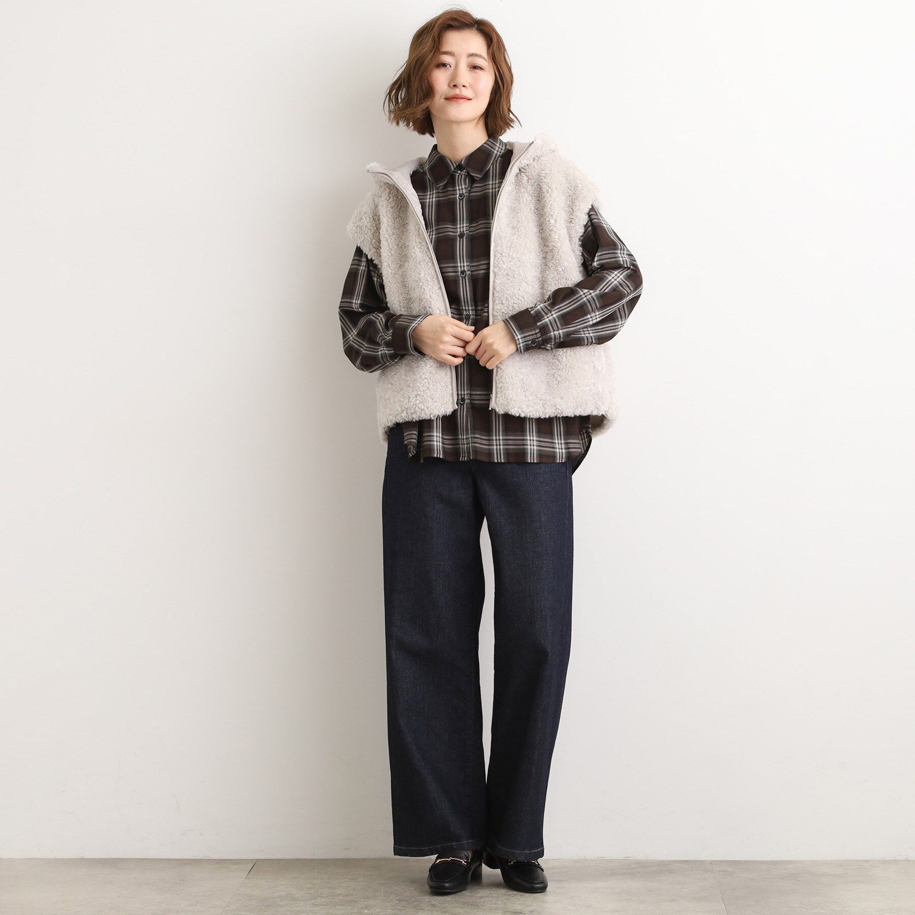 grove「【名品アウター/3WAY・はっ水】ボアライナー付マウンテンパーカ」|ブルゾン・スタジャン|