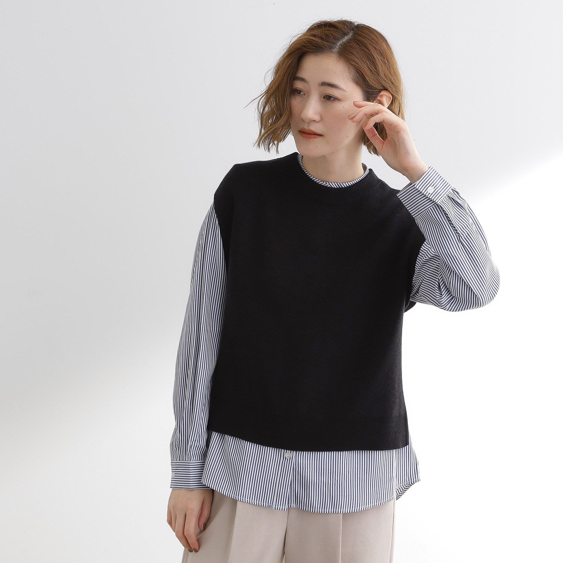 grove「ニットベスト&times;シャツセット」|その他|