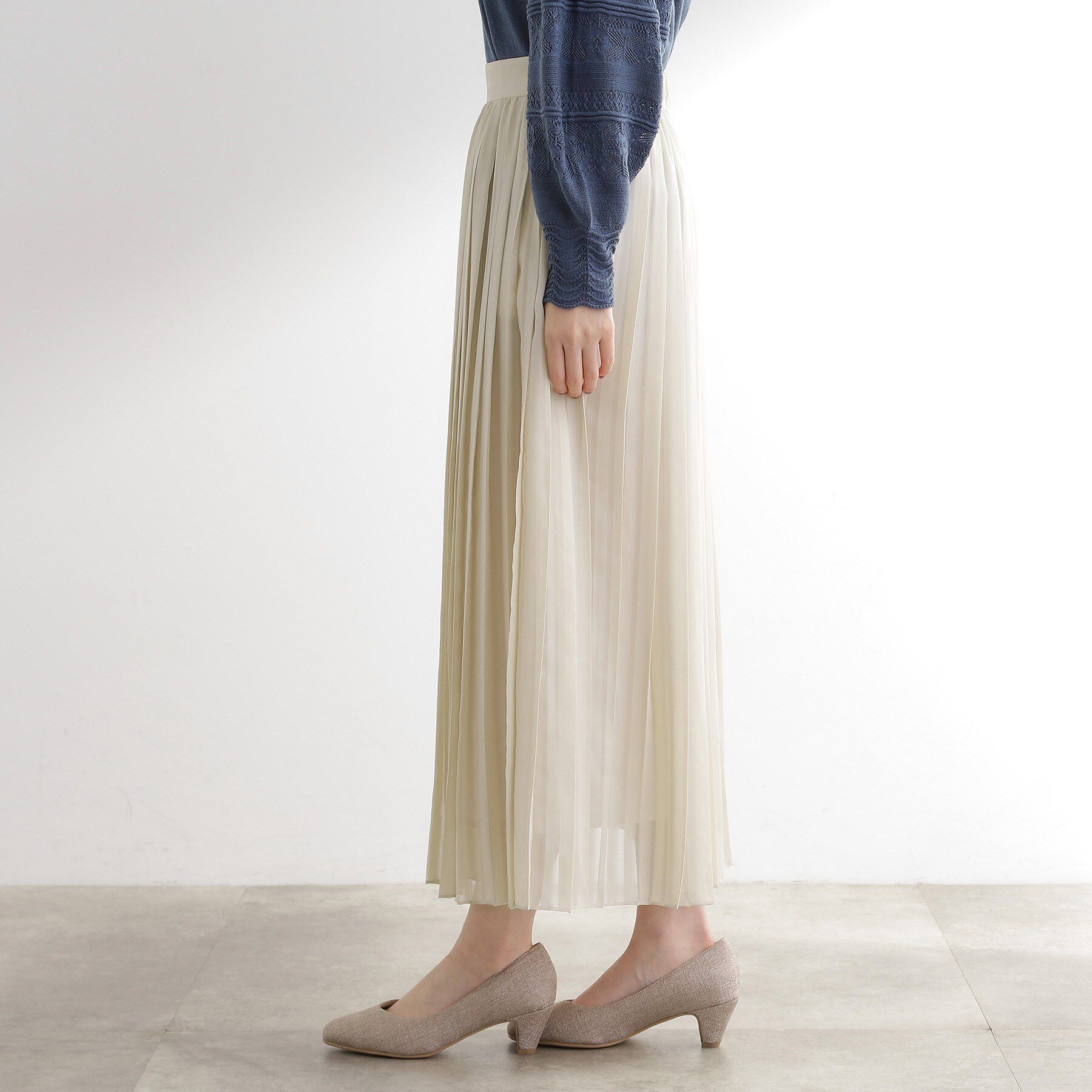 grove「【洗える】ひらりとゆれる　上品プリーツスカート」|スカート|