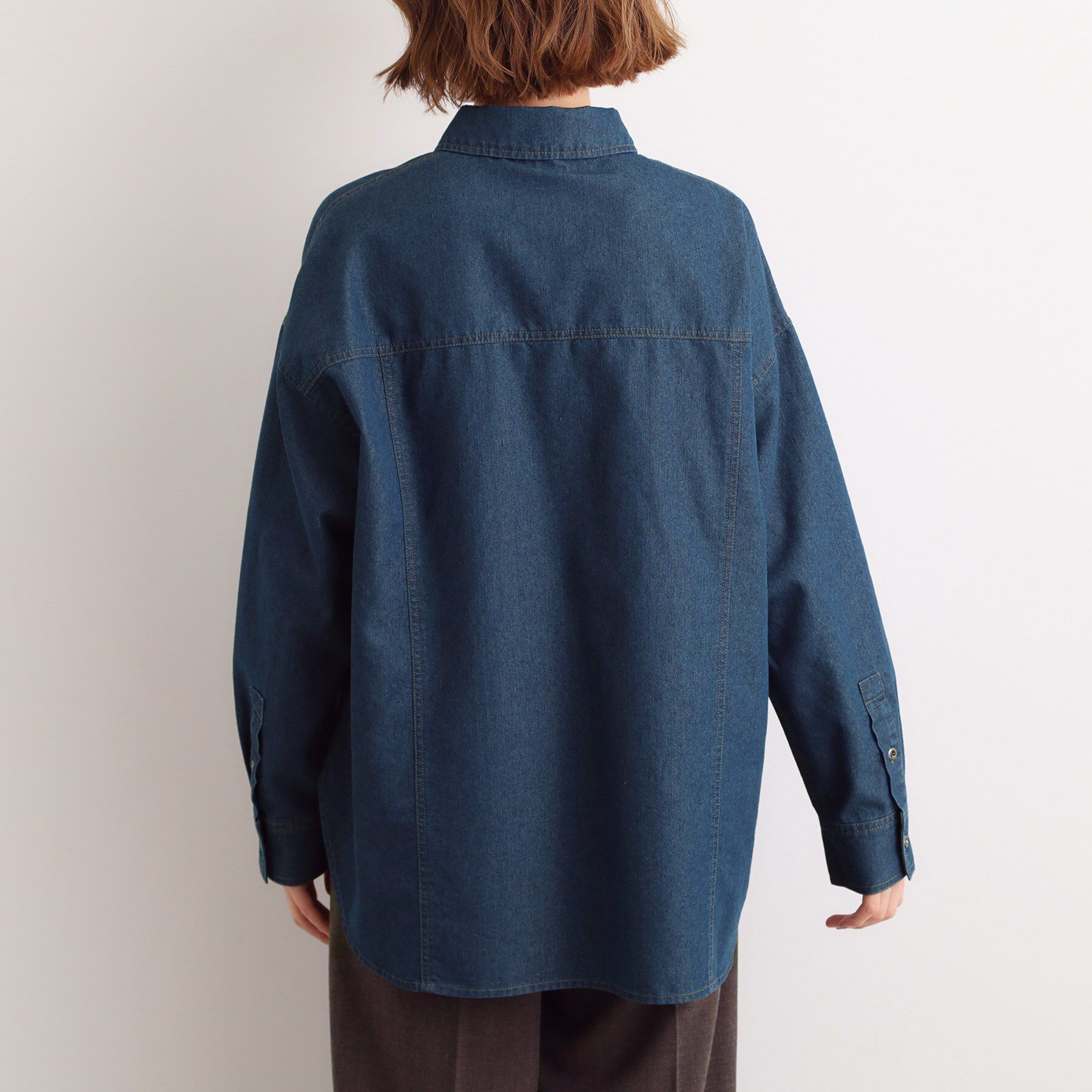 grove「【選べる着丈】オーバーサイズデニムシャツ」|シャツ・ブラウス|