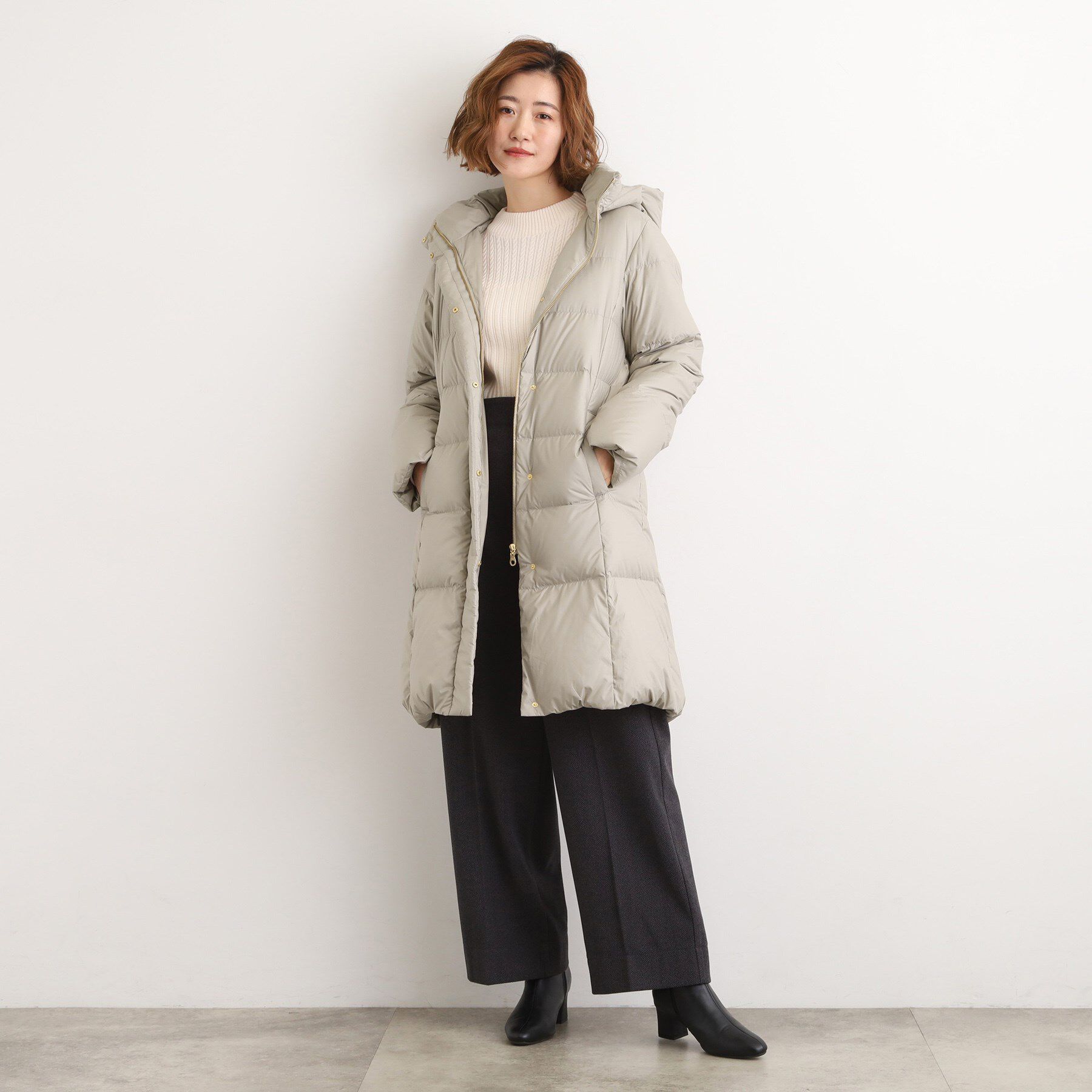 grove「【名品アウター/800FP・多機能】つつまれダウンロング」|ダウン|