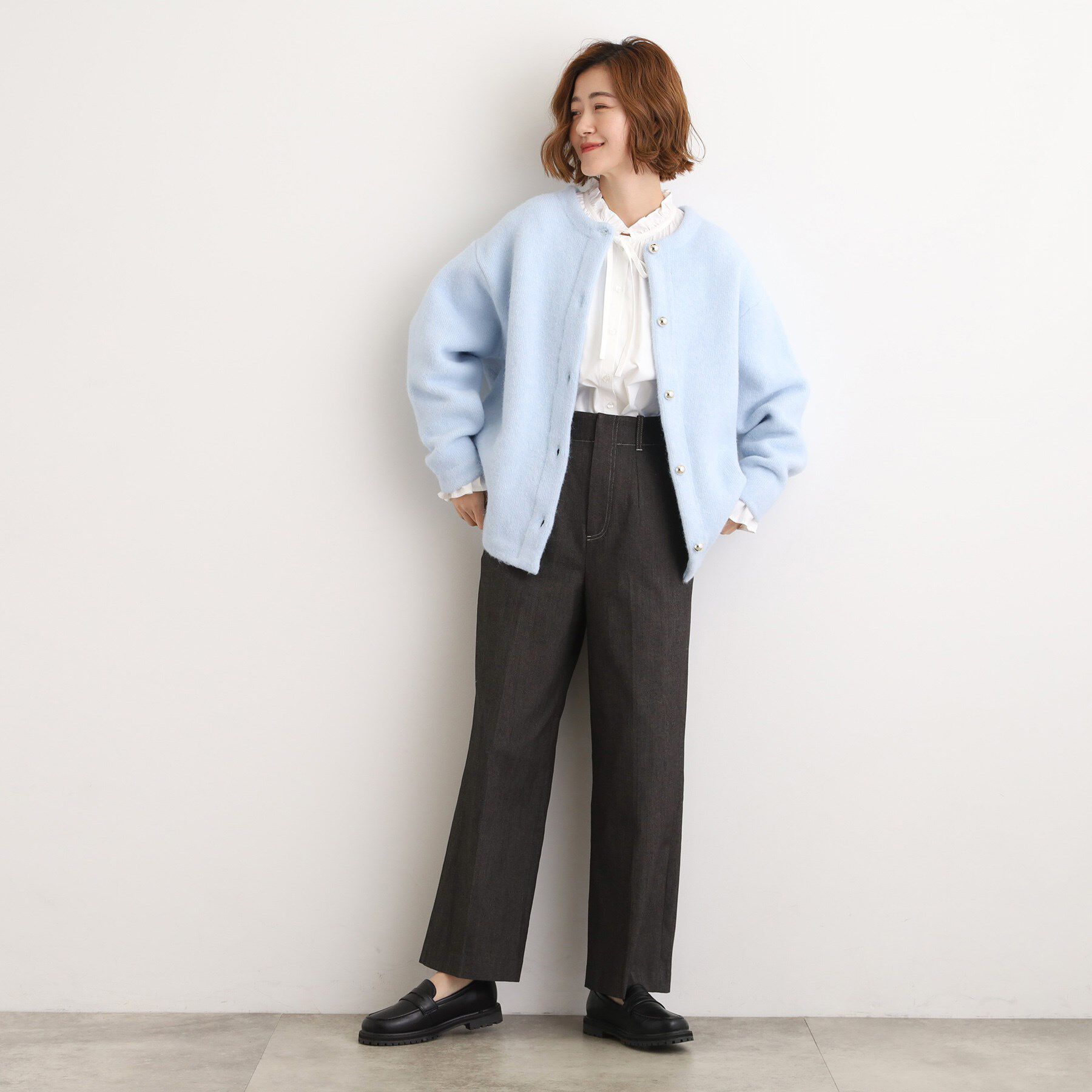 grove「【あったか裏起毛】デニムライクストレートワイドパンツ」|その他|