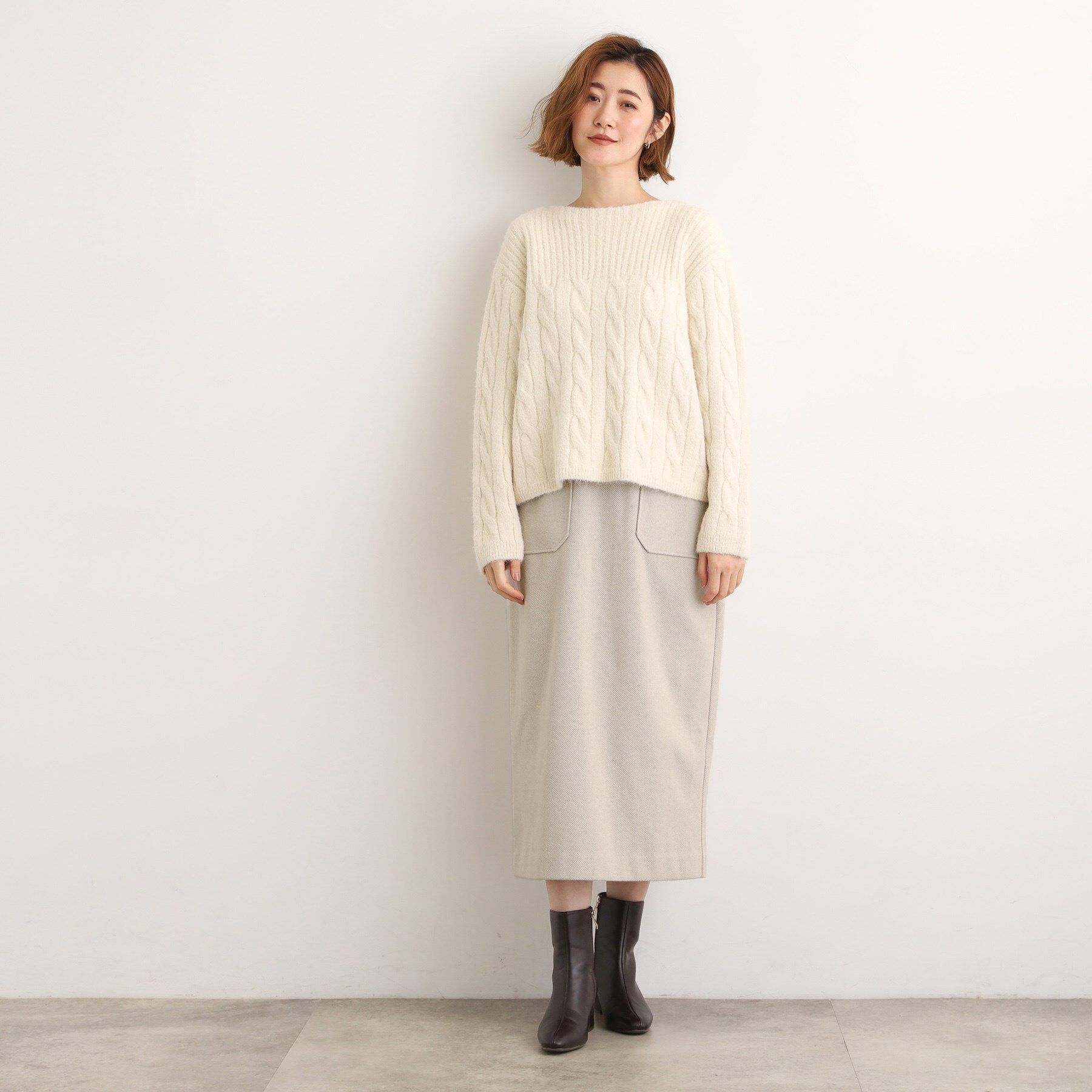 grove「起毛ジャカードナロースカート」|スカート|