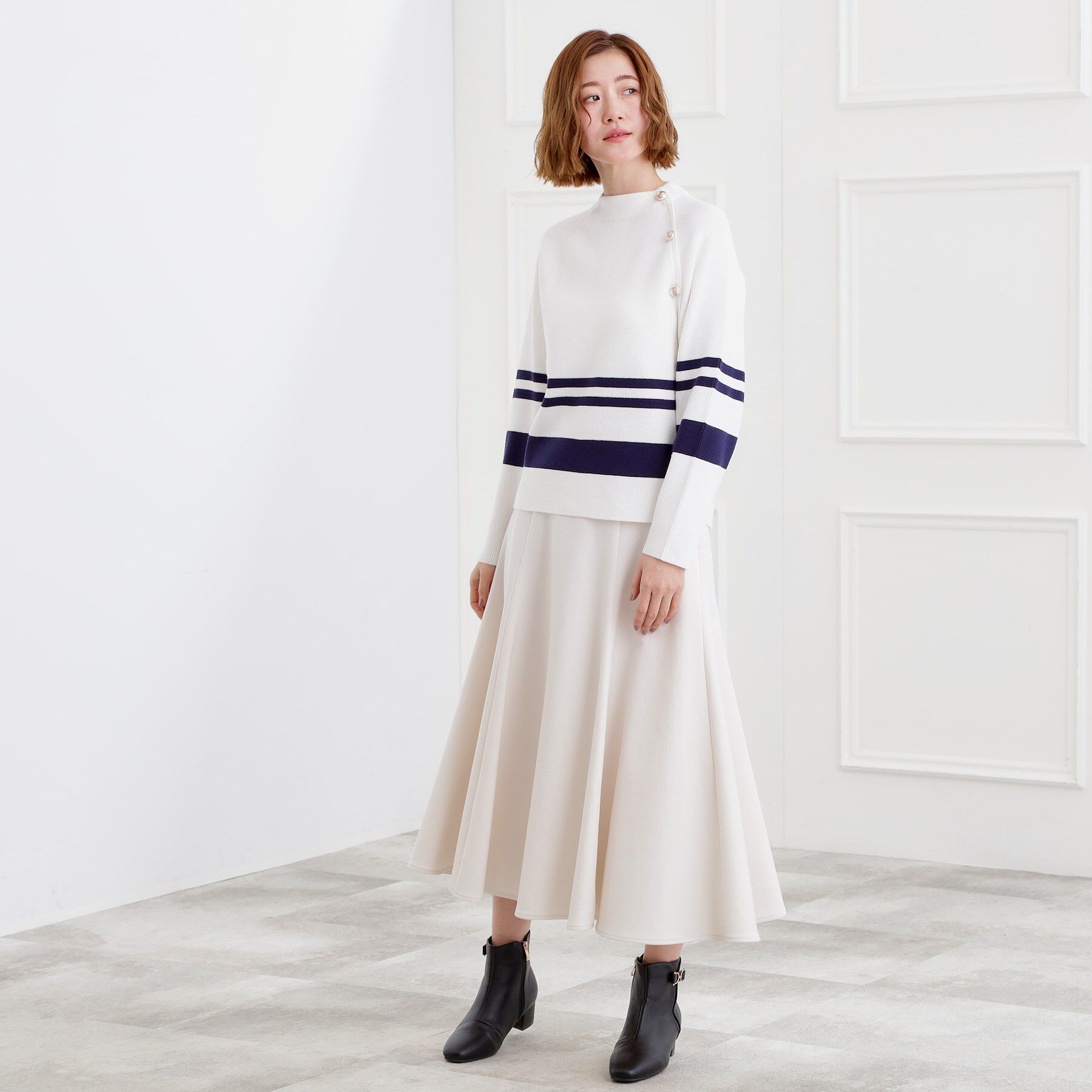 grove「ウーリッシュフレアスカート」|スカート|