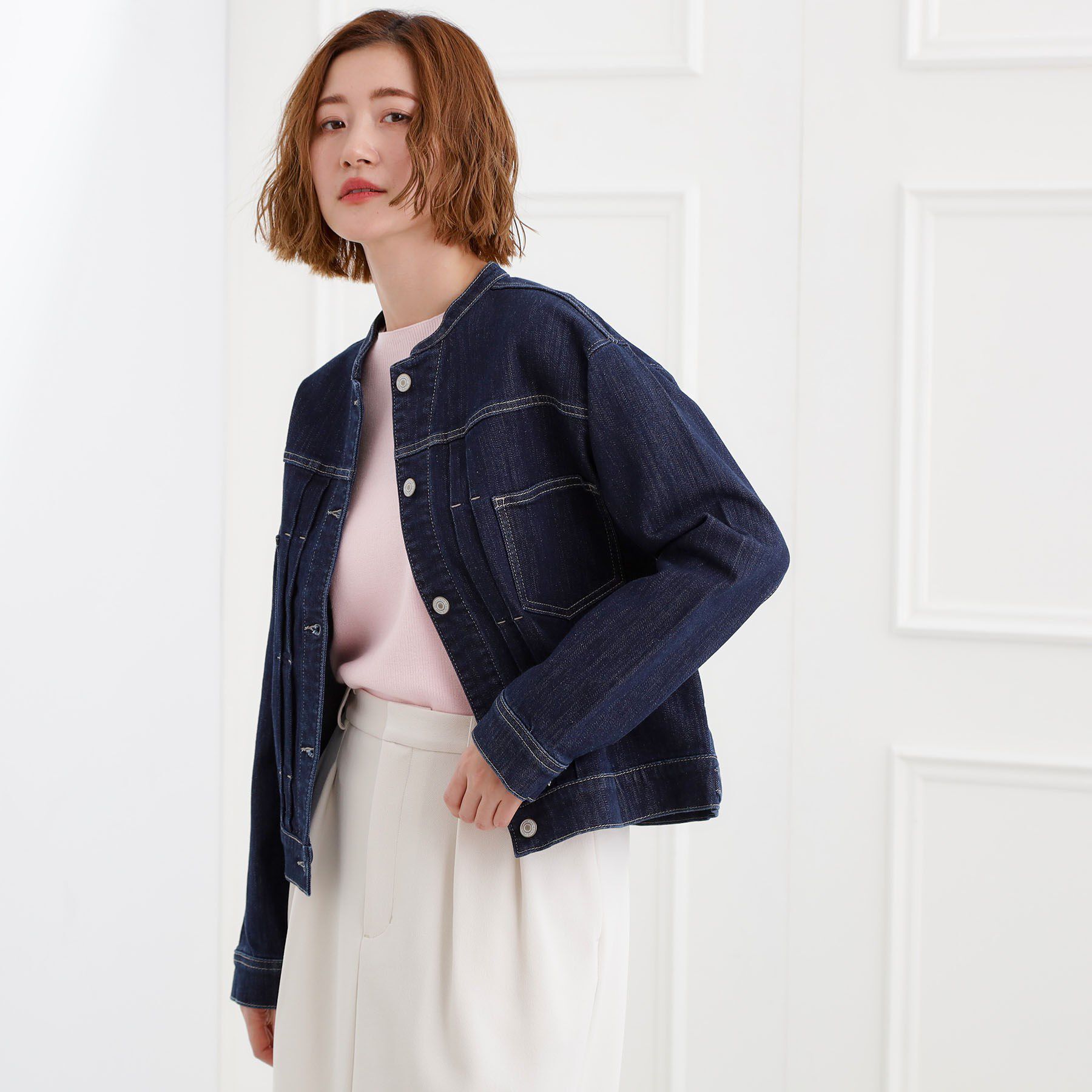 grove「着心地軽やか、動きやすいストレッチデニムジャケット」|デニムジャケット|