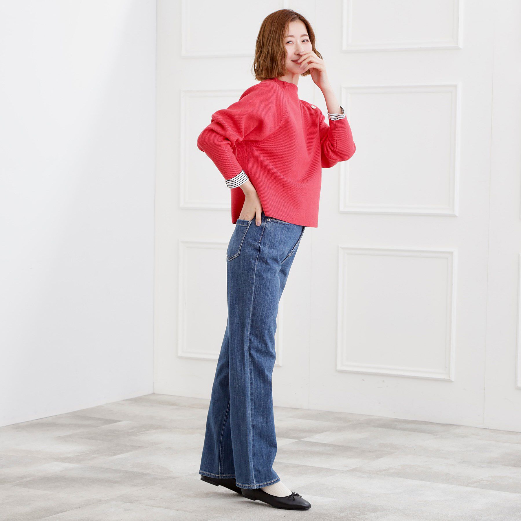 grove「【貴島明日香さん着用・選べる着丈】大人のためのストレートデニムパンツ」|デニム|