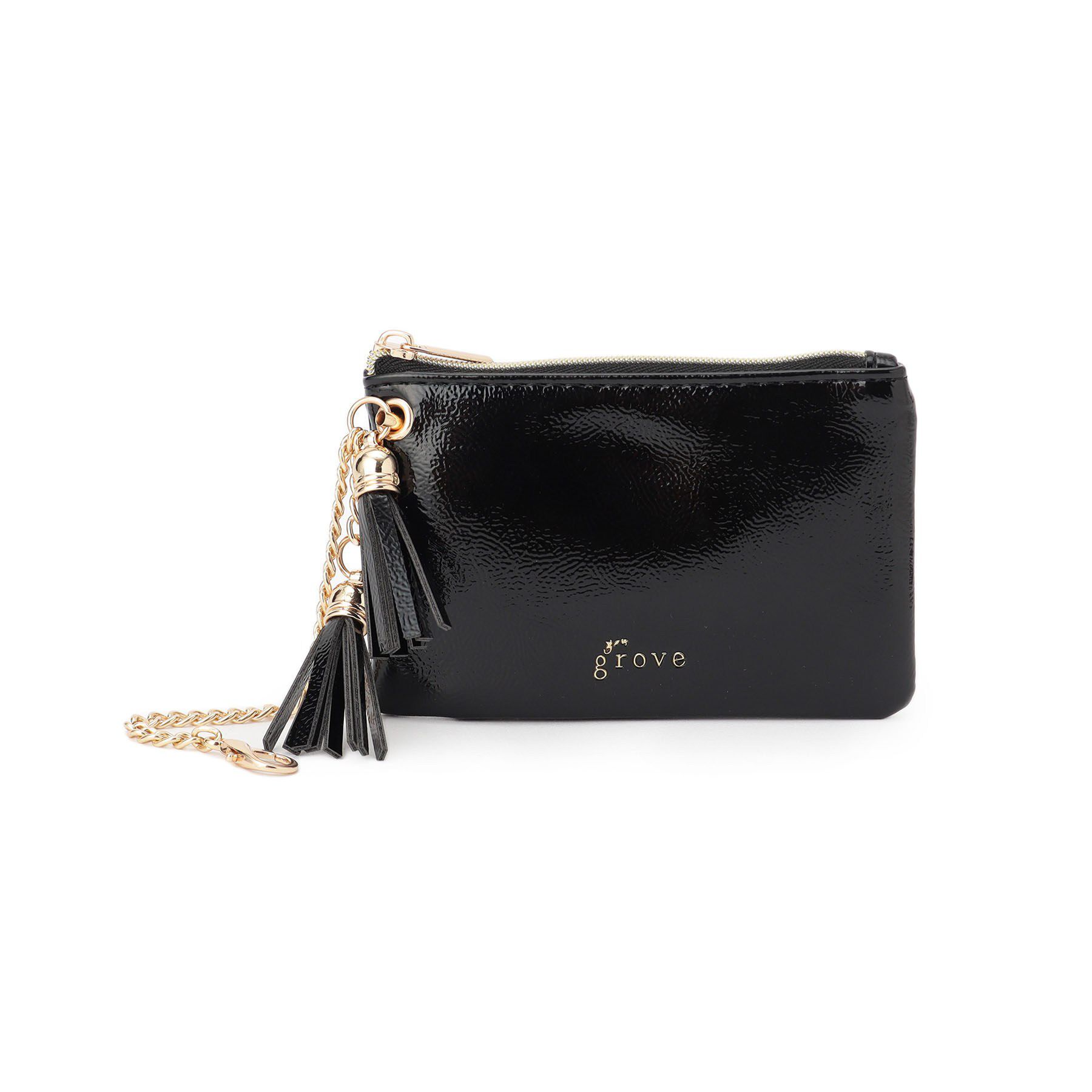 grove「ミニタッセルパスポーチ」|ポーチ|ブラック(219)