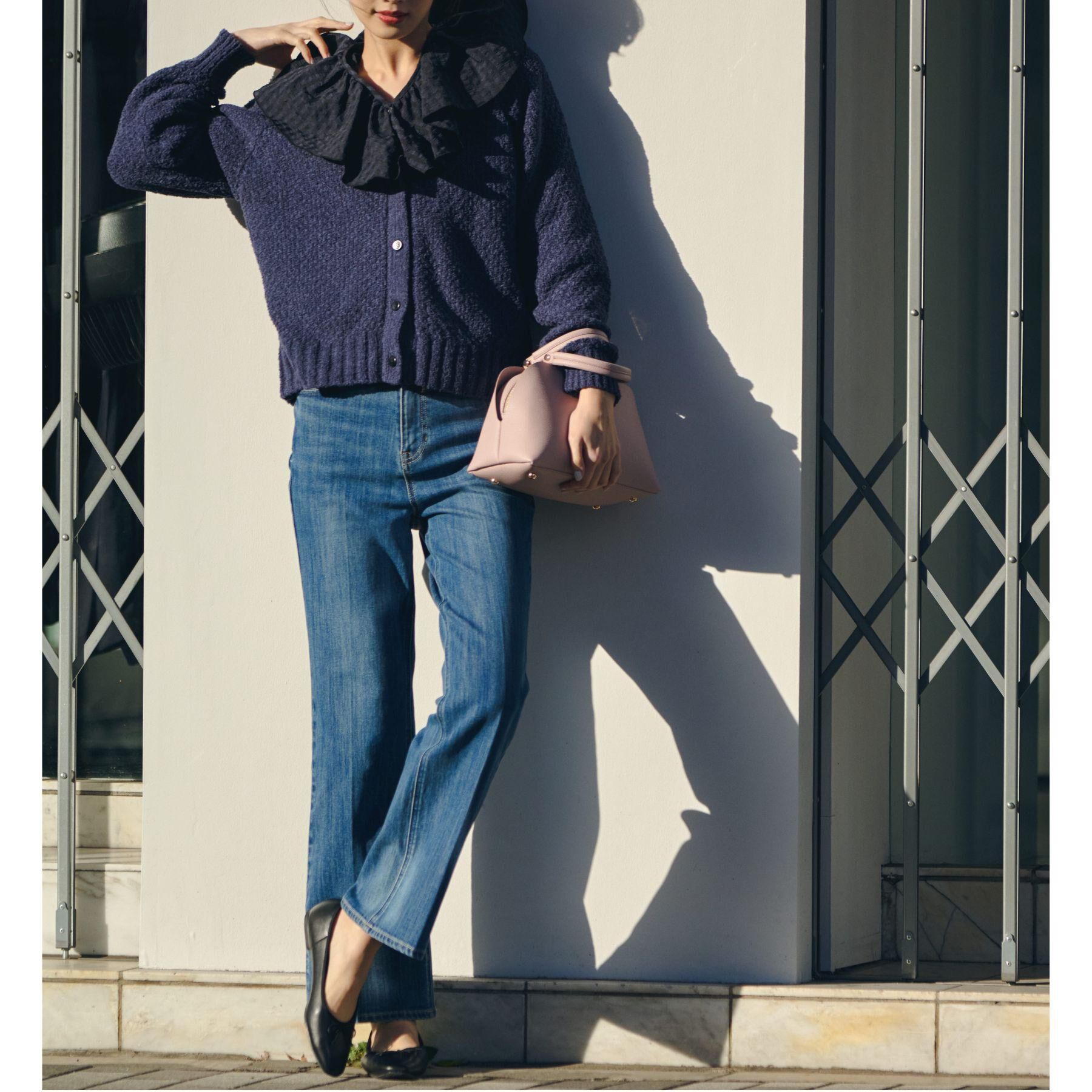 grove「コットン混バスケットVネックカーディガン」|カーディガン|