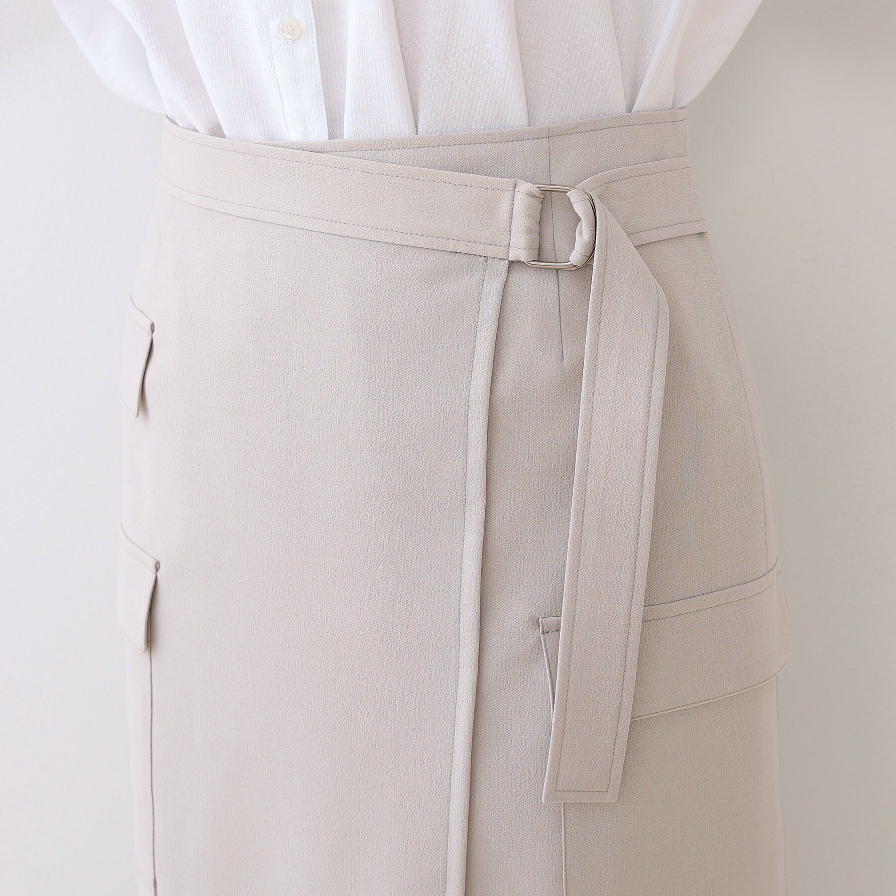 INDIVI「【洗える／アシメ／SETUP可能】カーゴデザインスカート」|スカート|