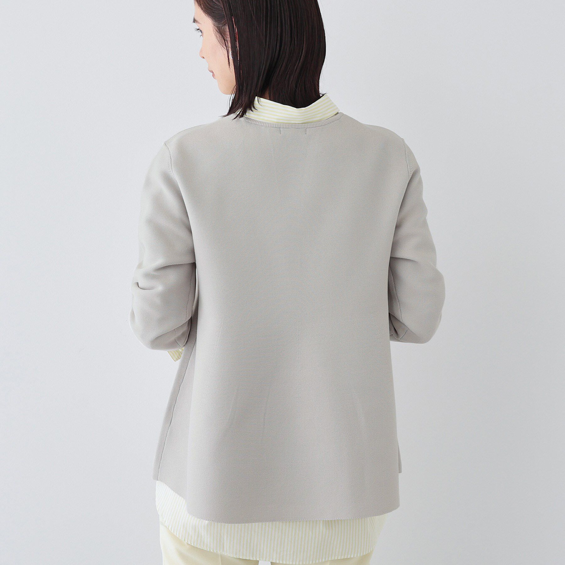 INDIVI「【洗える／軽量】美シルエット ペプラムニット」|ニット・セーター|