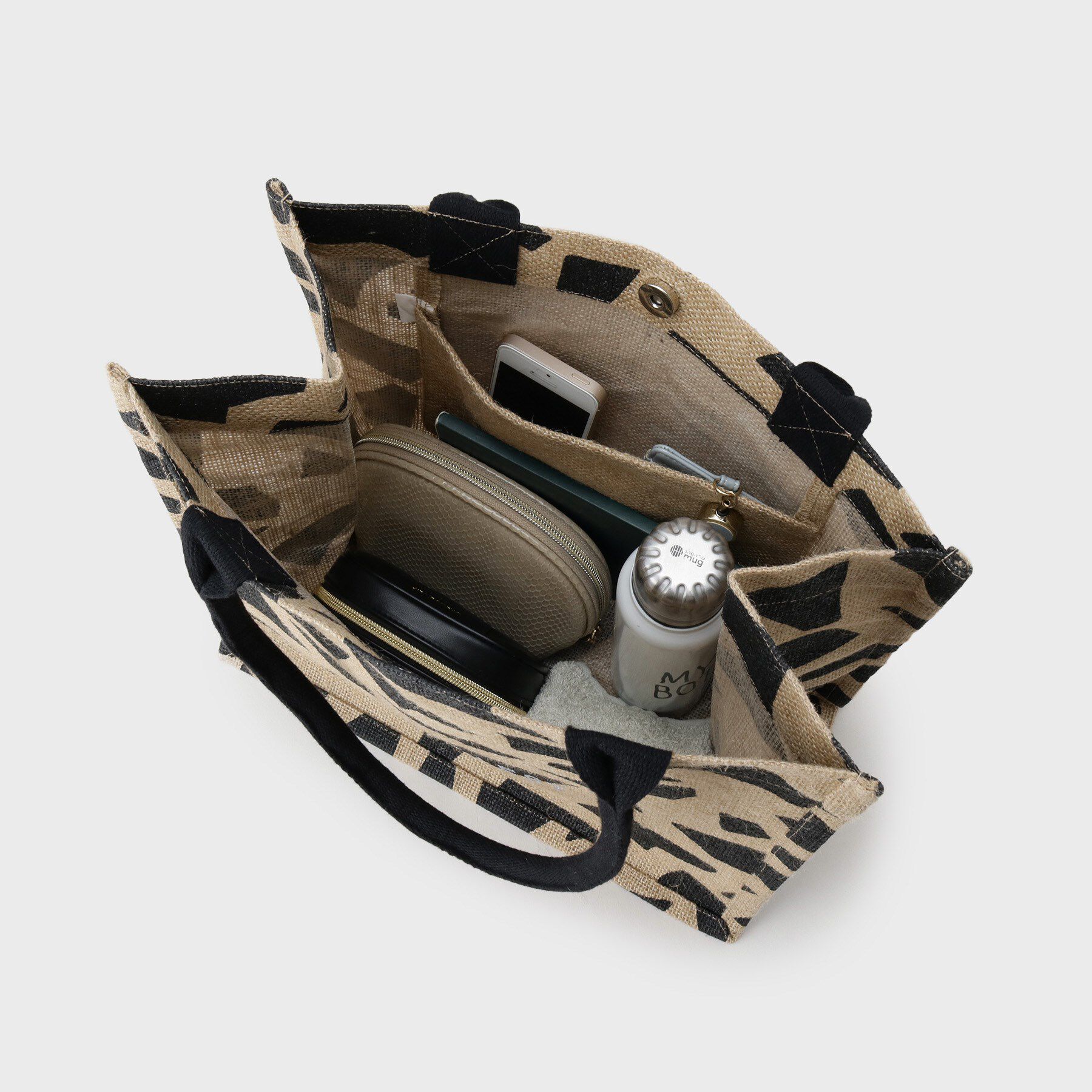 GALLEST「【A4サイズ収納・マチたっぷり】ジュートトートバッグ/エコバッグ」|トートバッグ|