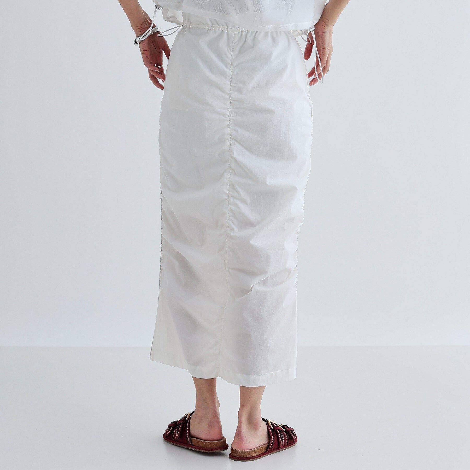 GALLEST「シャーリングナイロンスカート」|スカート|