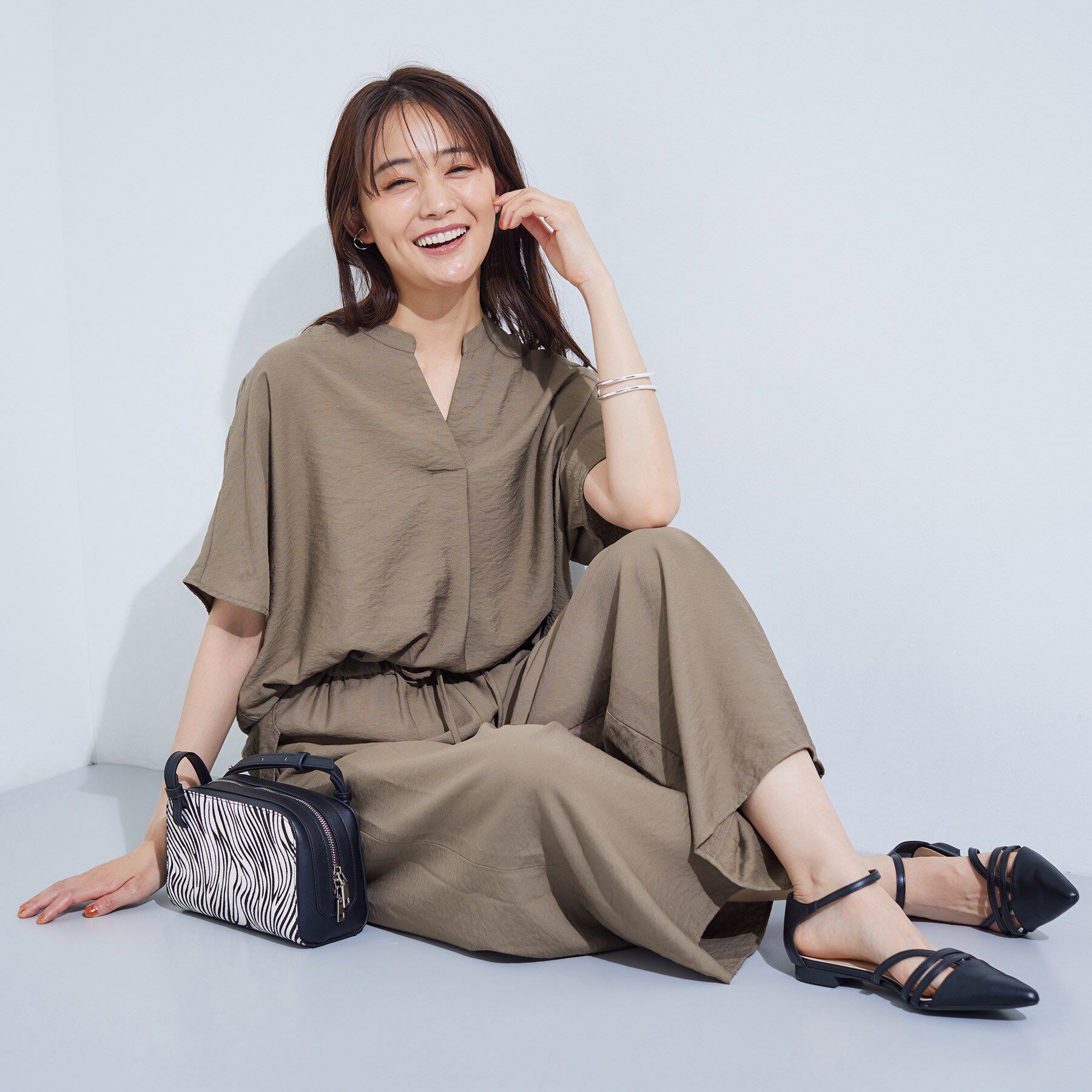 INDIVI「【洗える／UVケア／SETUP可能】スキッパードルマンブラウス」|シャツ・ブラウス|