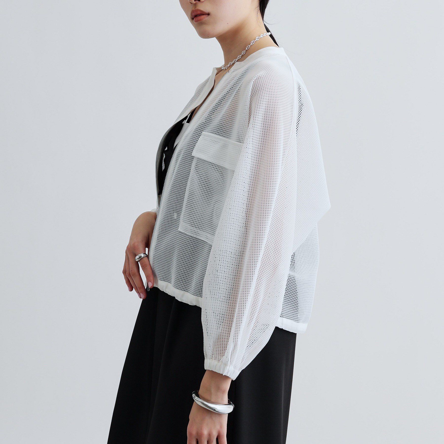 GALLEST「スピンドルメッシュブルゾン」|ブルゾン・スタジャン|