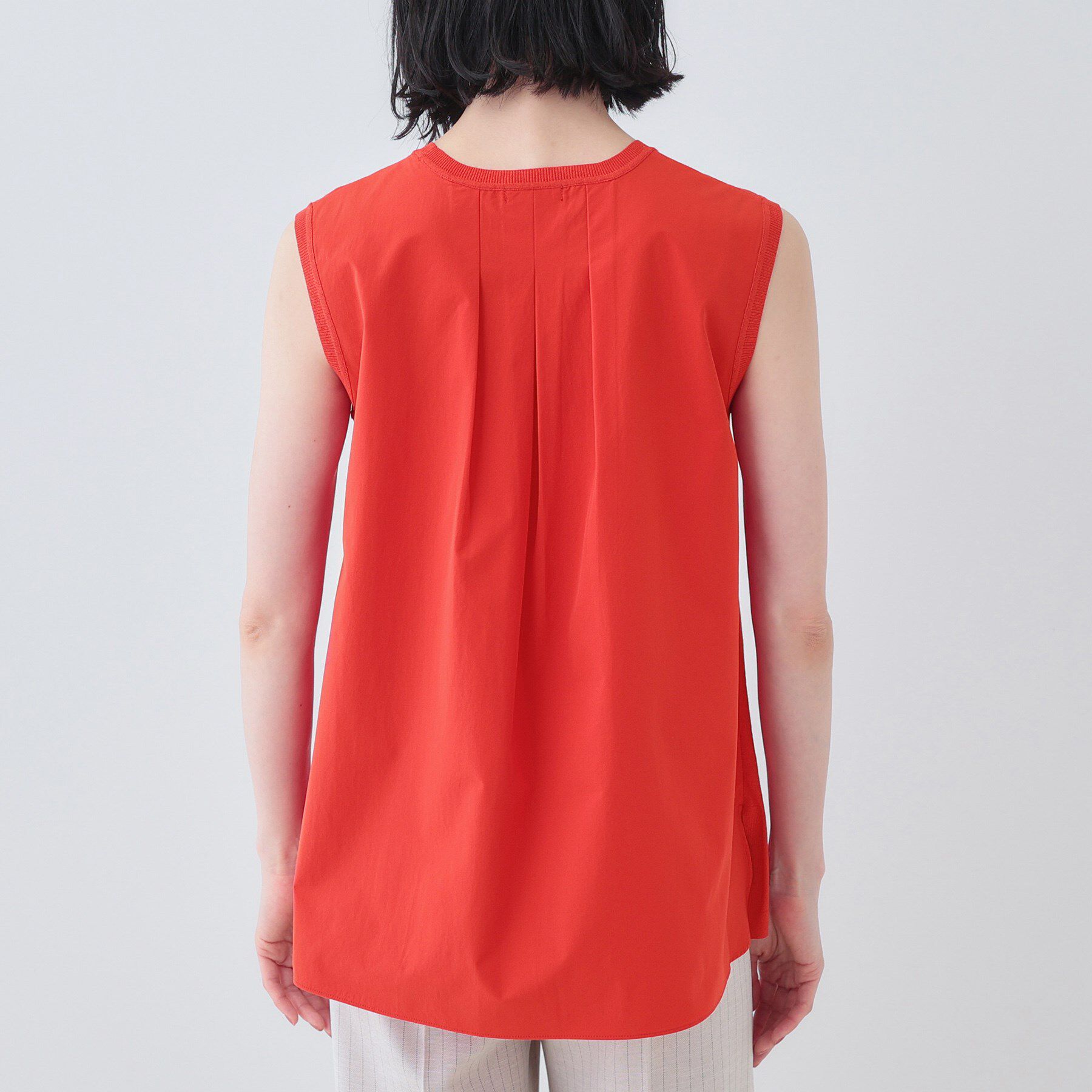 INDIVI「【洗える】切り替えノースリーブニット」|ニット・セーター|