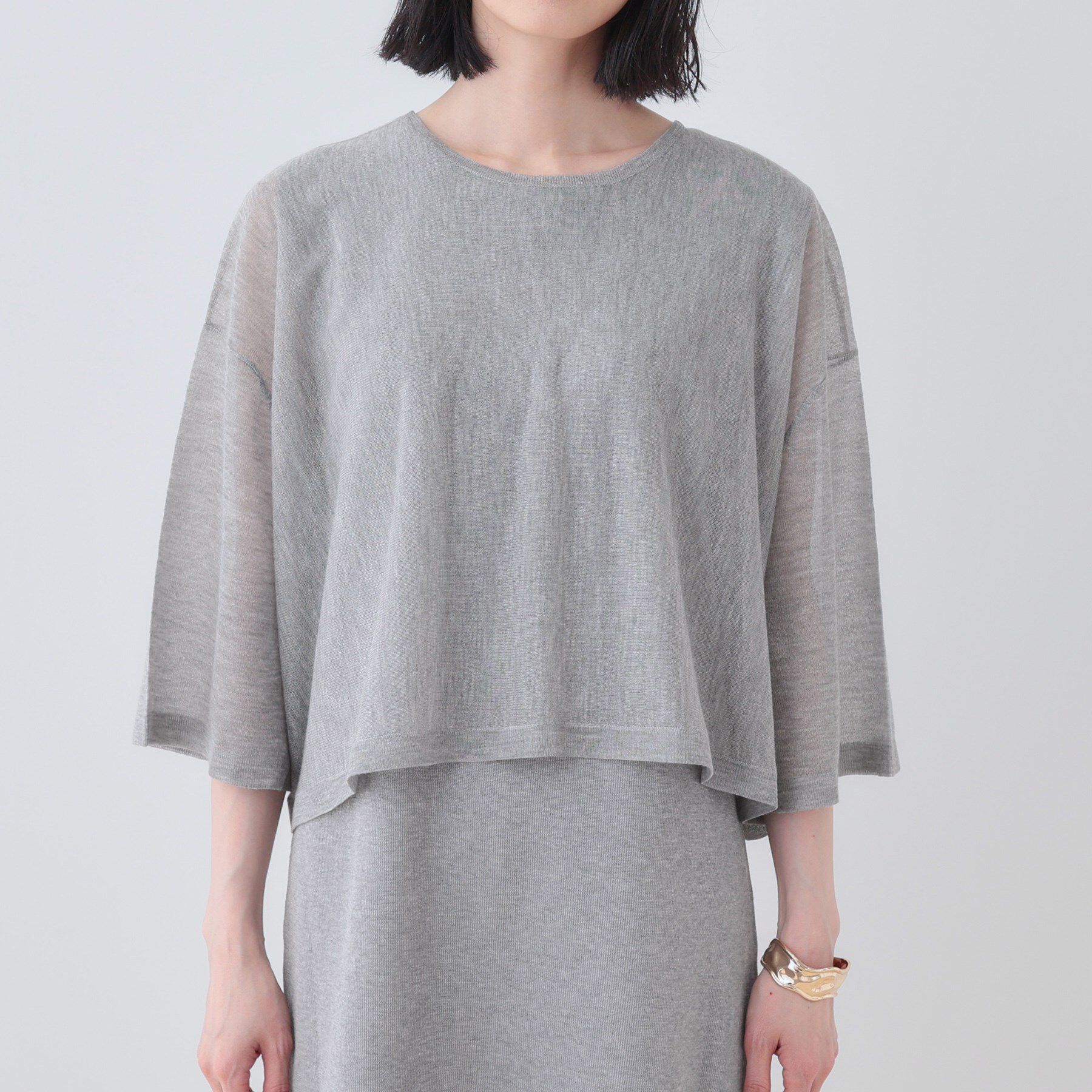 INDIVI「【2点セット】前後2WAYニットワンピース」|ワンピース|