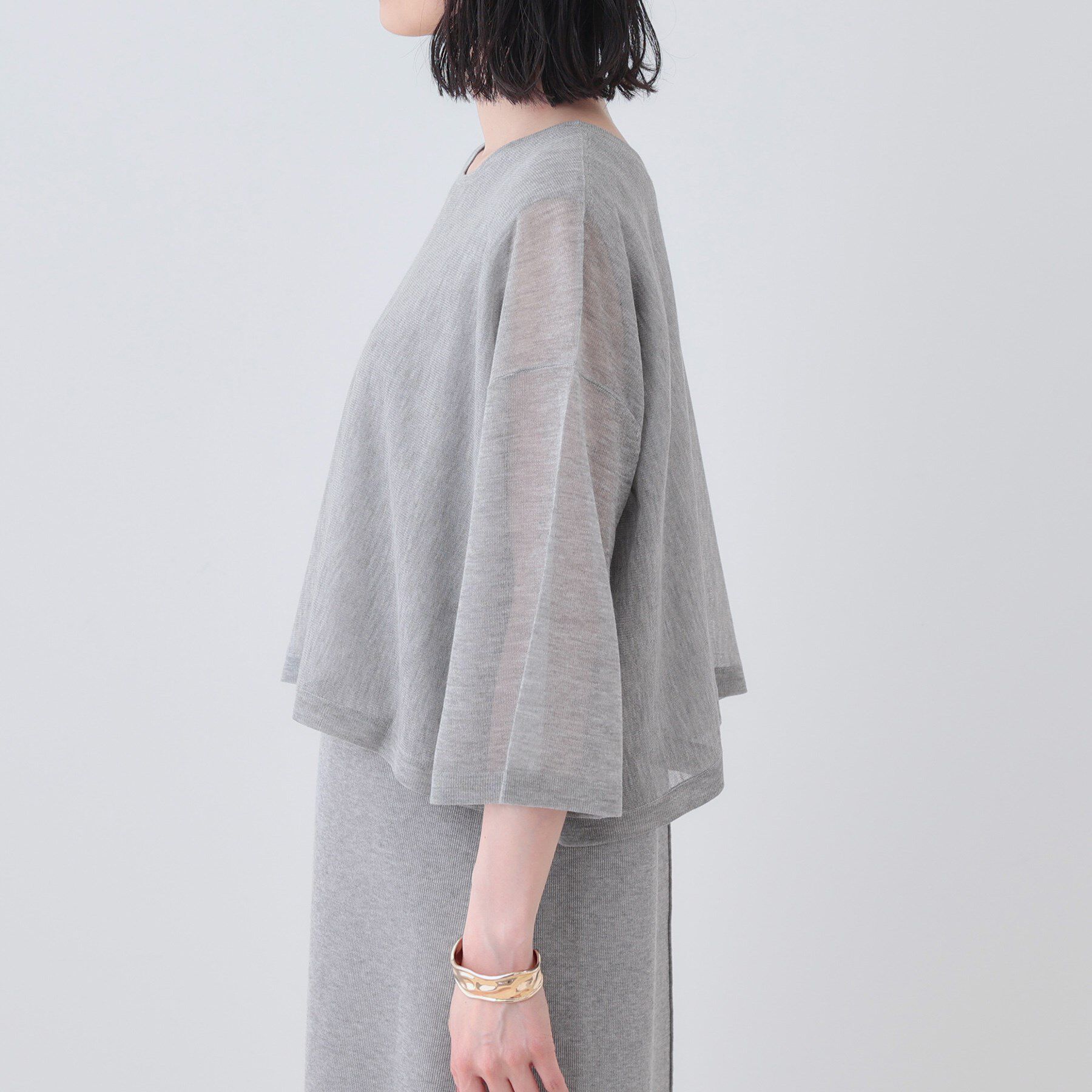 INDIVI「【2点セット】前後2WAYニットワンピース」|ワンピース|