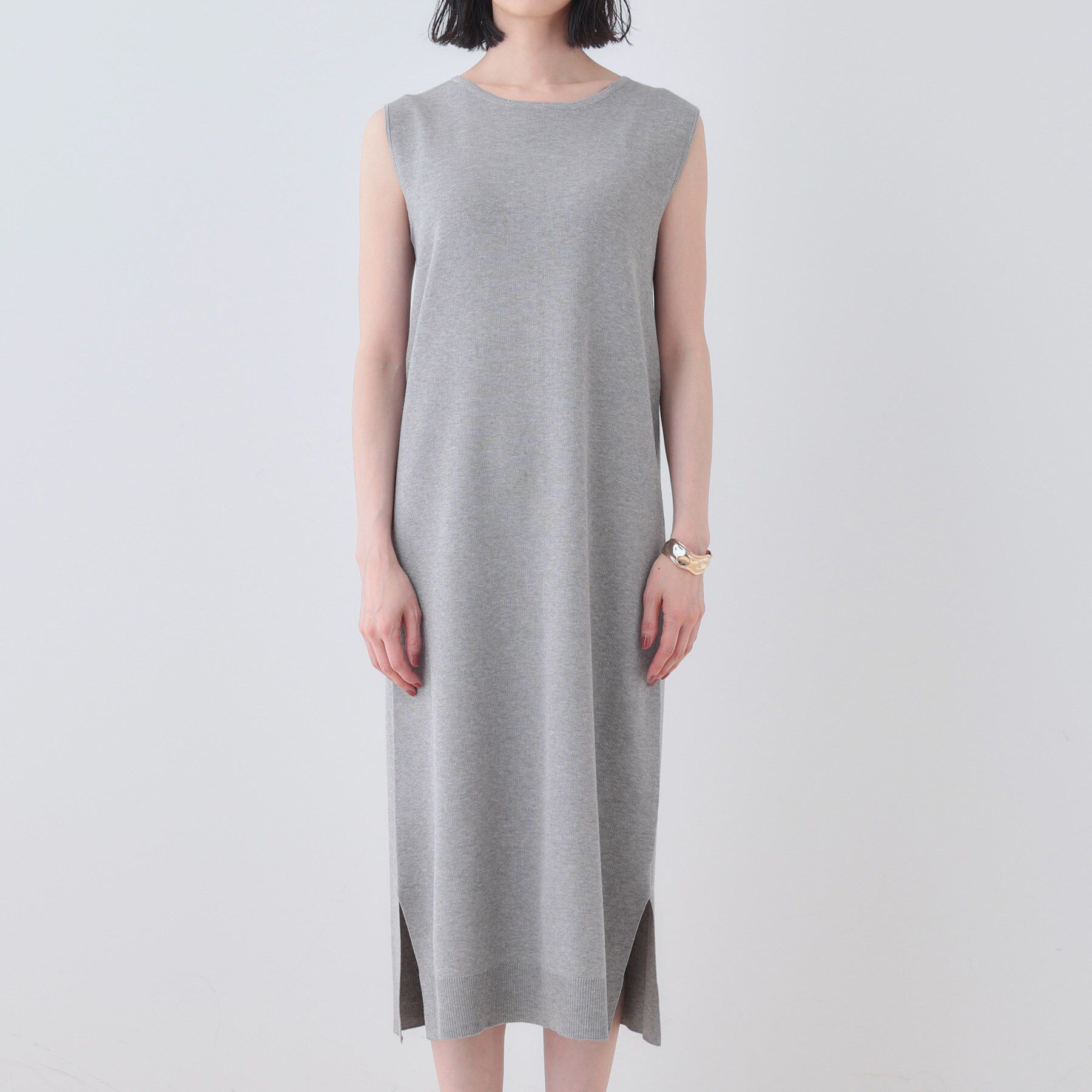 INDIVI「【2点セット】前後2WAYニットワンピース」|ワンピース|
