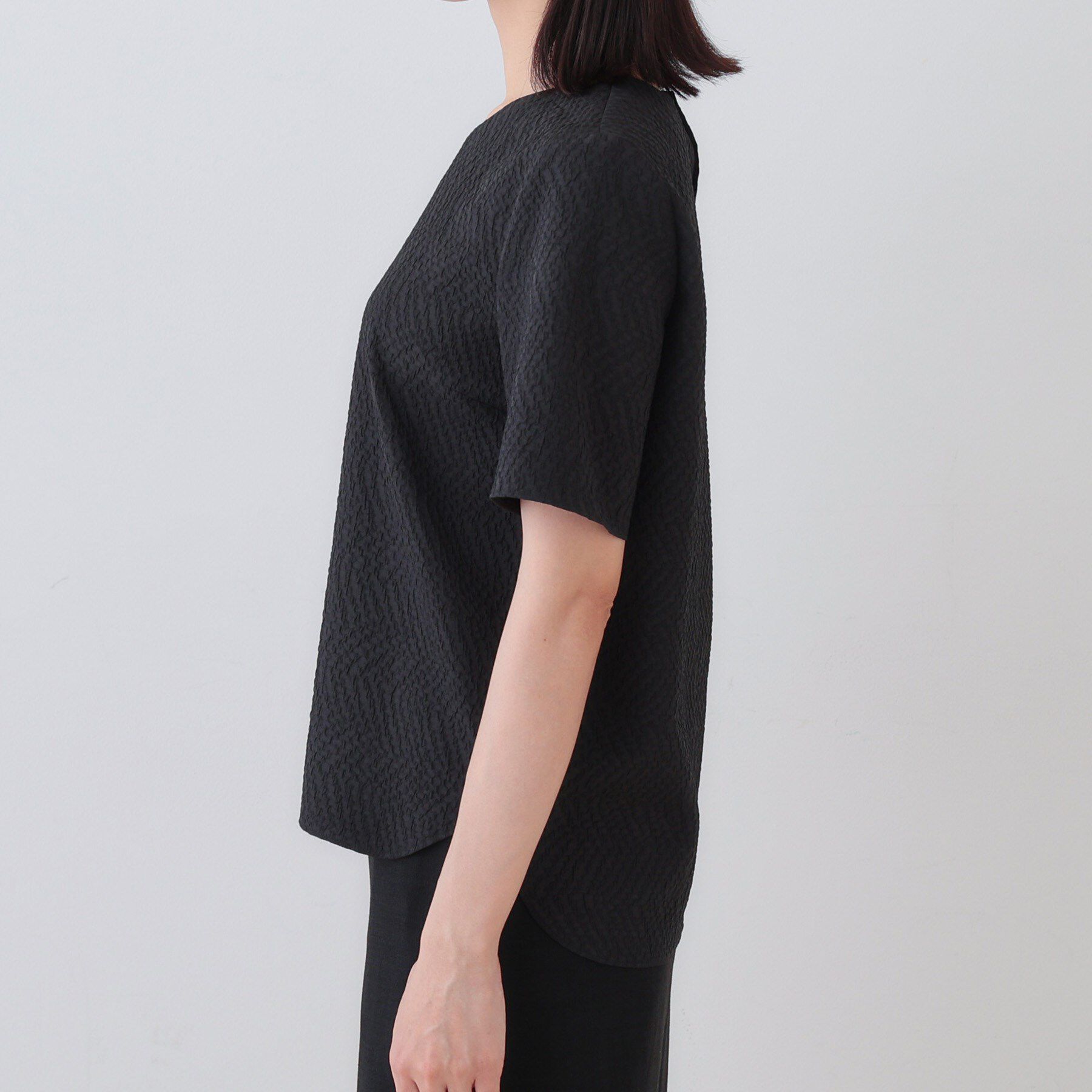 INDIVI「【日本製／インポート素材】フクレジャカードブラウス」|シャツ・ブラウス|