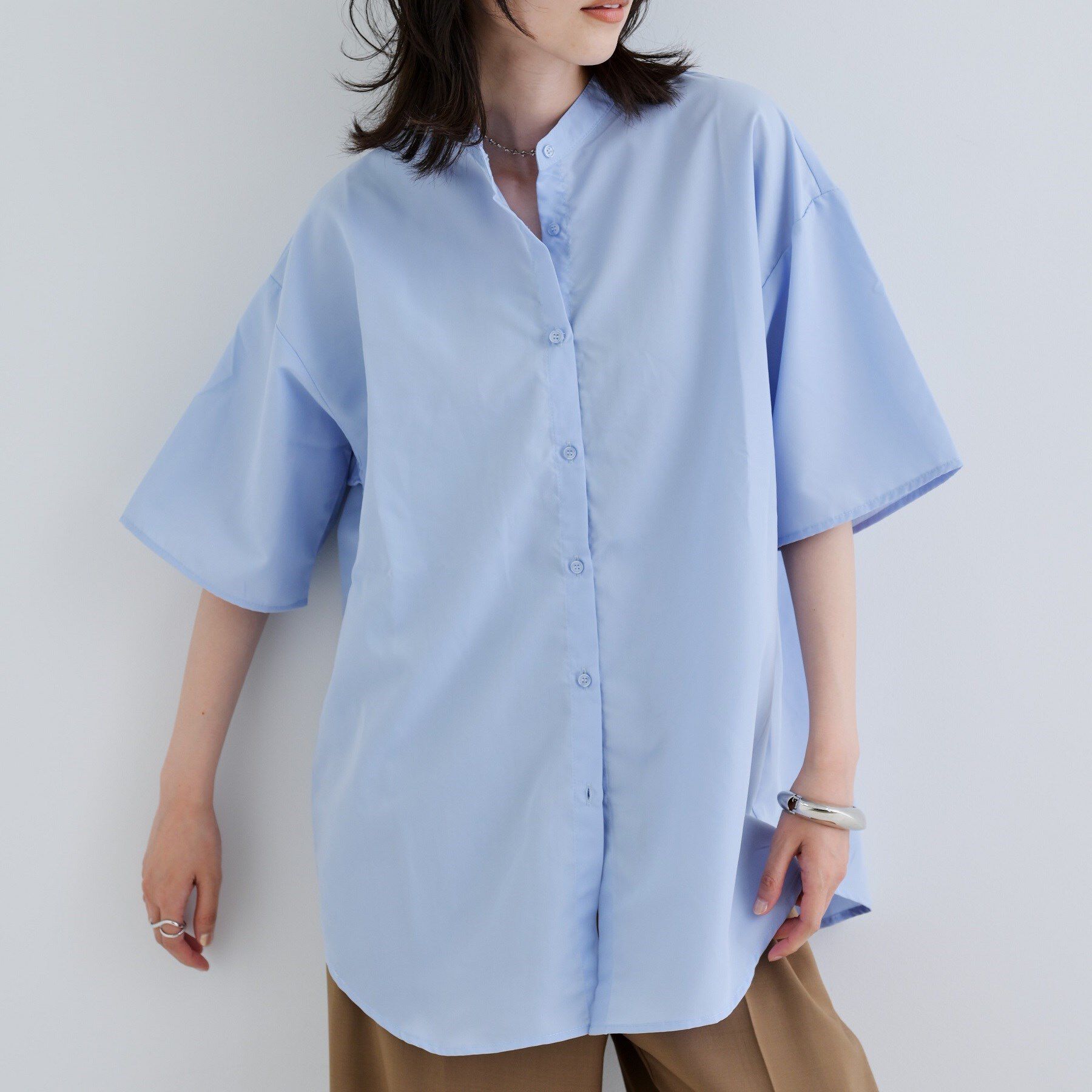 GALLEST「【一部店舗限定】ベアトップ付き半袖ワイドシャツ」|シャツ・ブラウス|