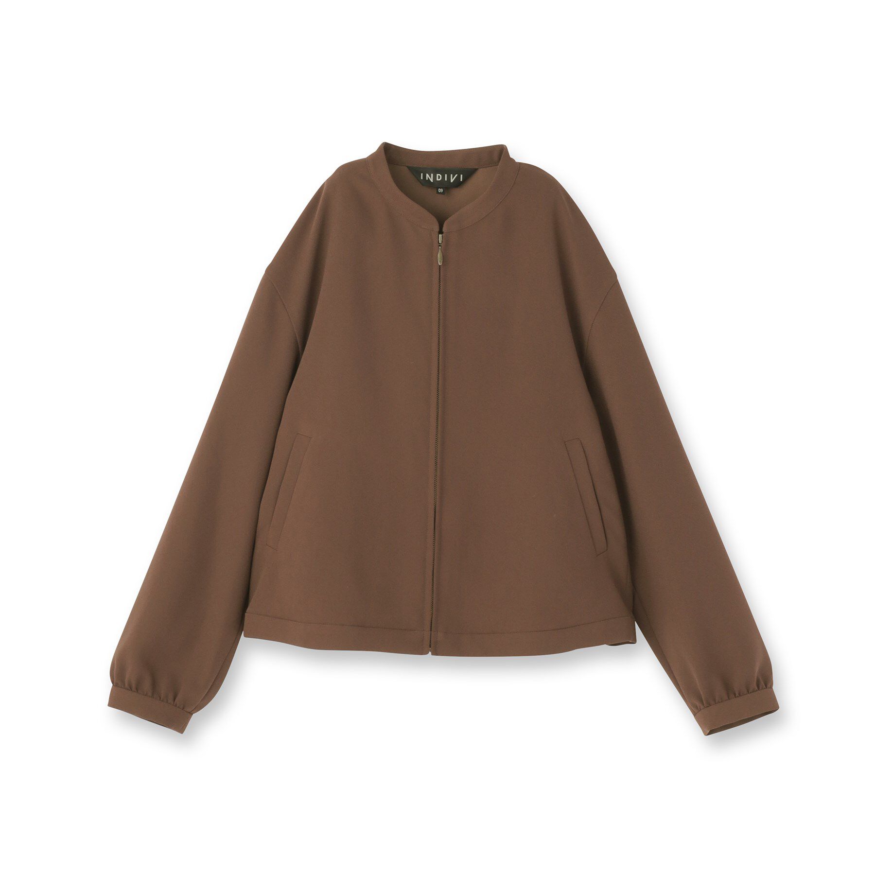 INDIVI「【洗える／UVケア／吸汗速乾】ジョーゼットライトブルゾン」|ブルゾン・スタジャン|