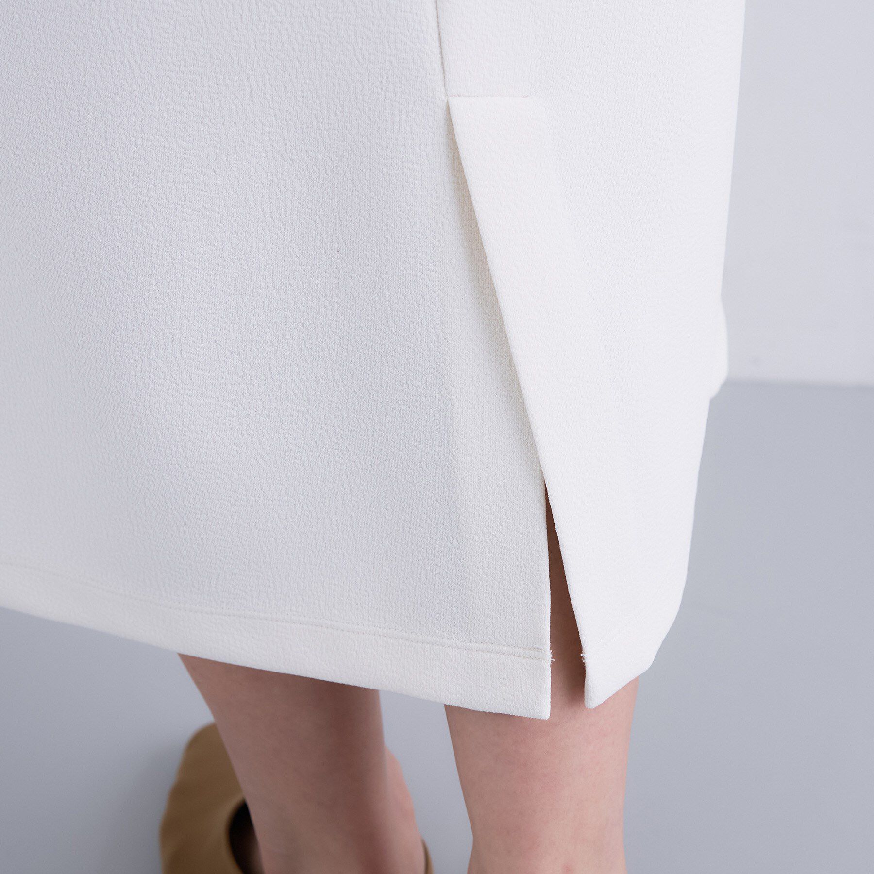 INDIVI「【SETUP可能／Iライン】ダンボールジャージスカート」|スカート|