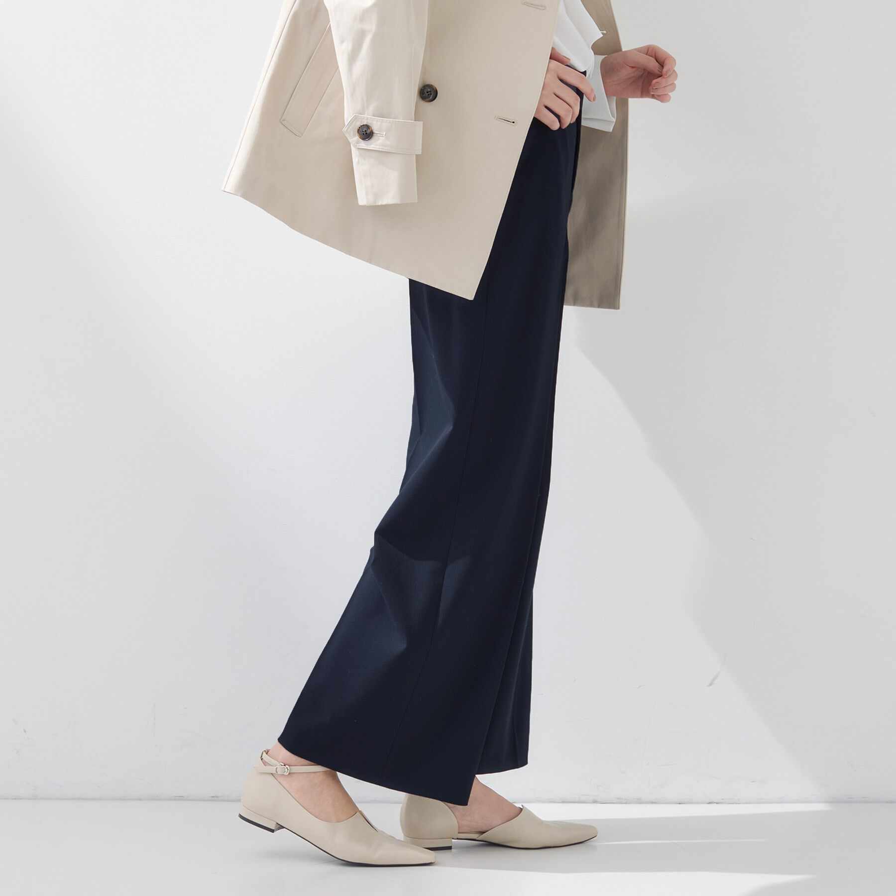 INDIVI「【新作褒められパンツ】快温ワイドパンツ」|その他|