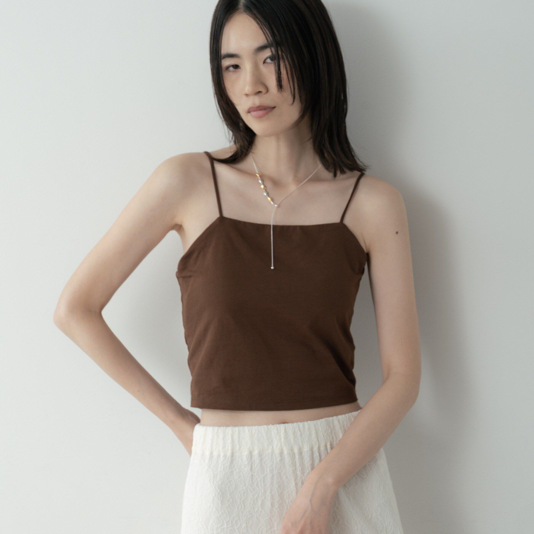 GALLEST「カップ付きクロップドキャミ」|キャミソール|