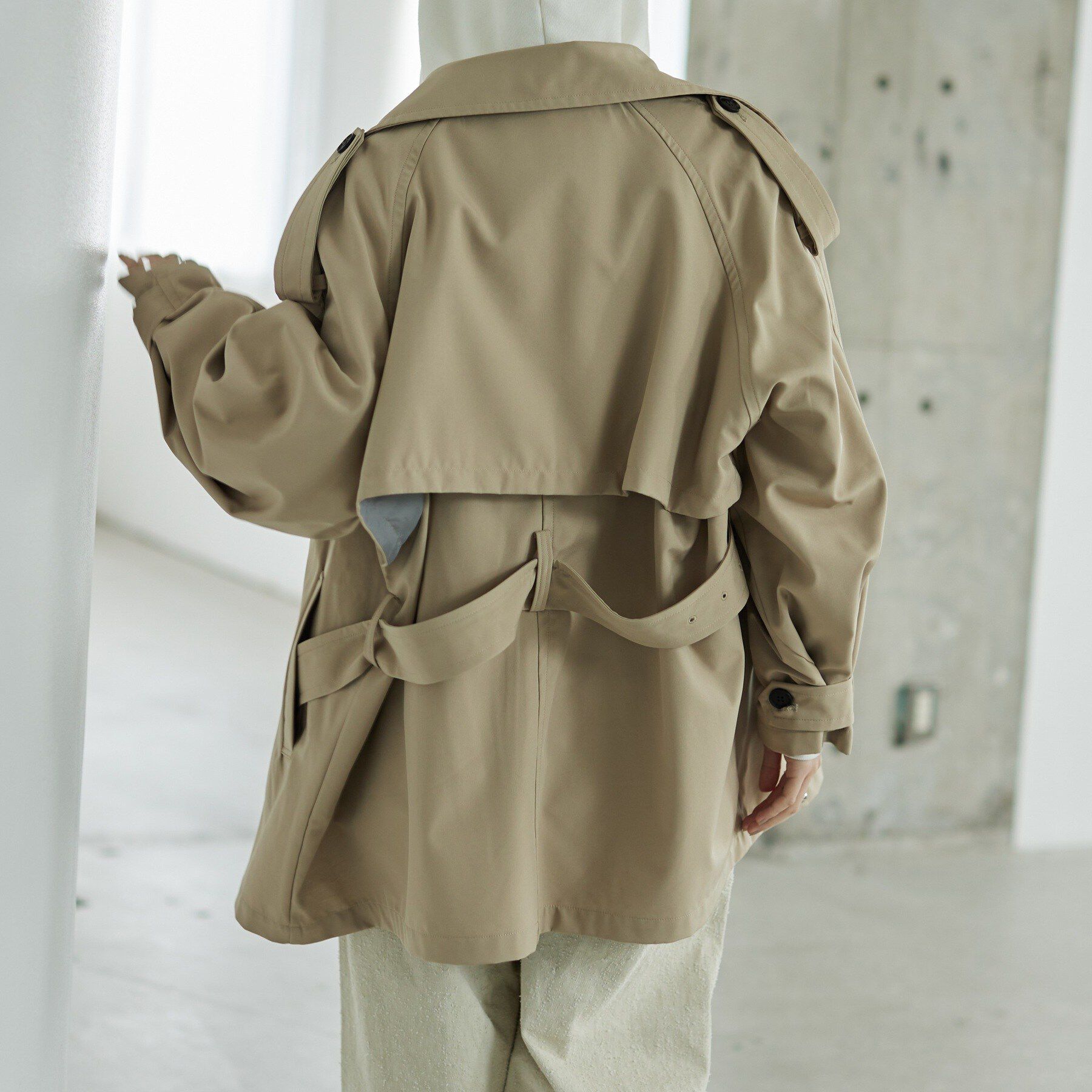 GALLEST「【撥水】ボンディングショートトレンチ」|トレンチコート|