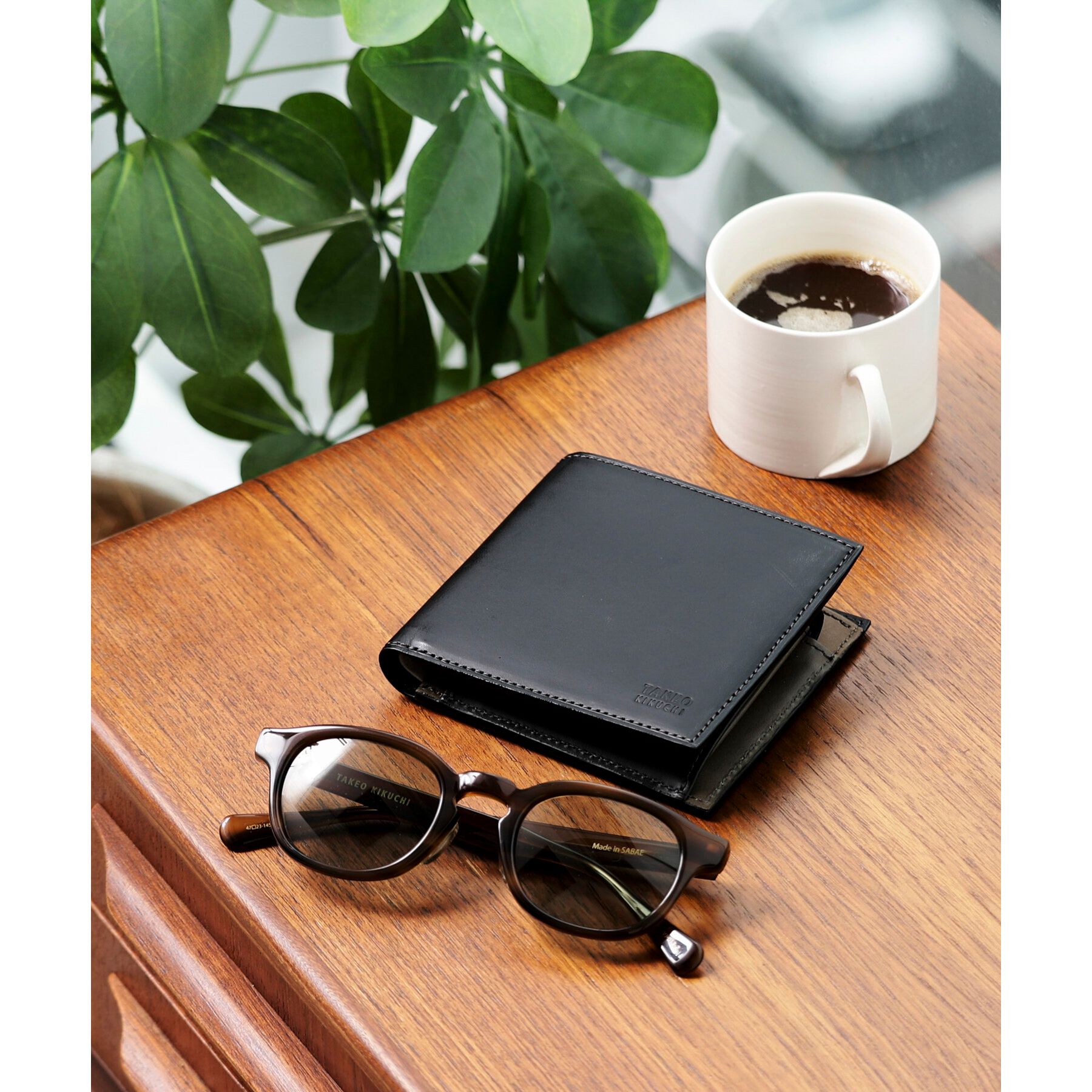 TAKEO KIKUCHI「アンティーク調レザー 2つ折り財布」|財布|