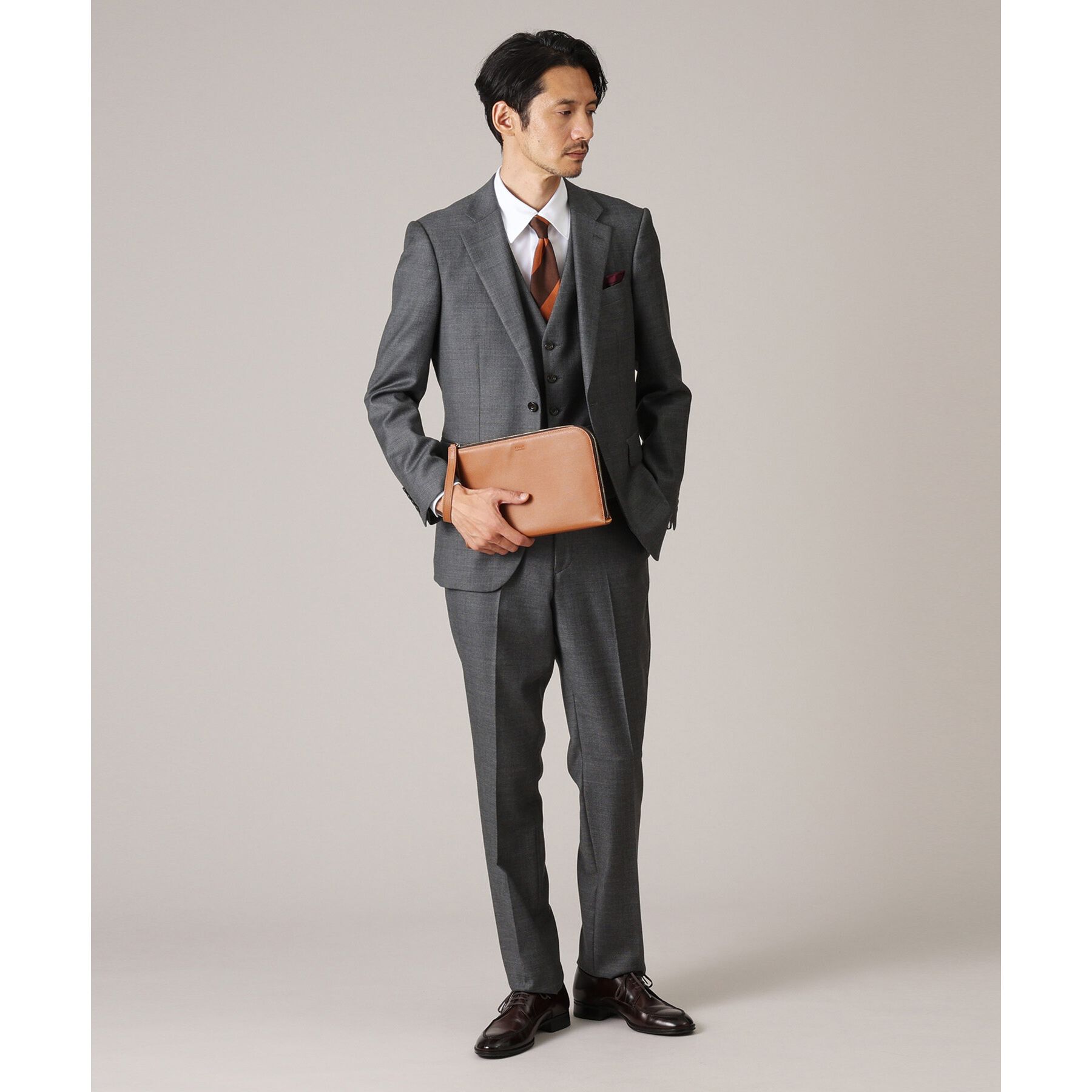 TAKEO KIKUCHI「【ベーシック】レザー クラッチバッグ」|クラッチバッグ|