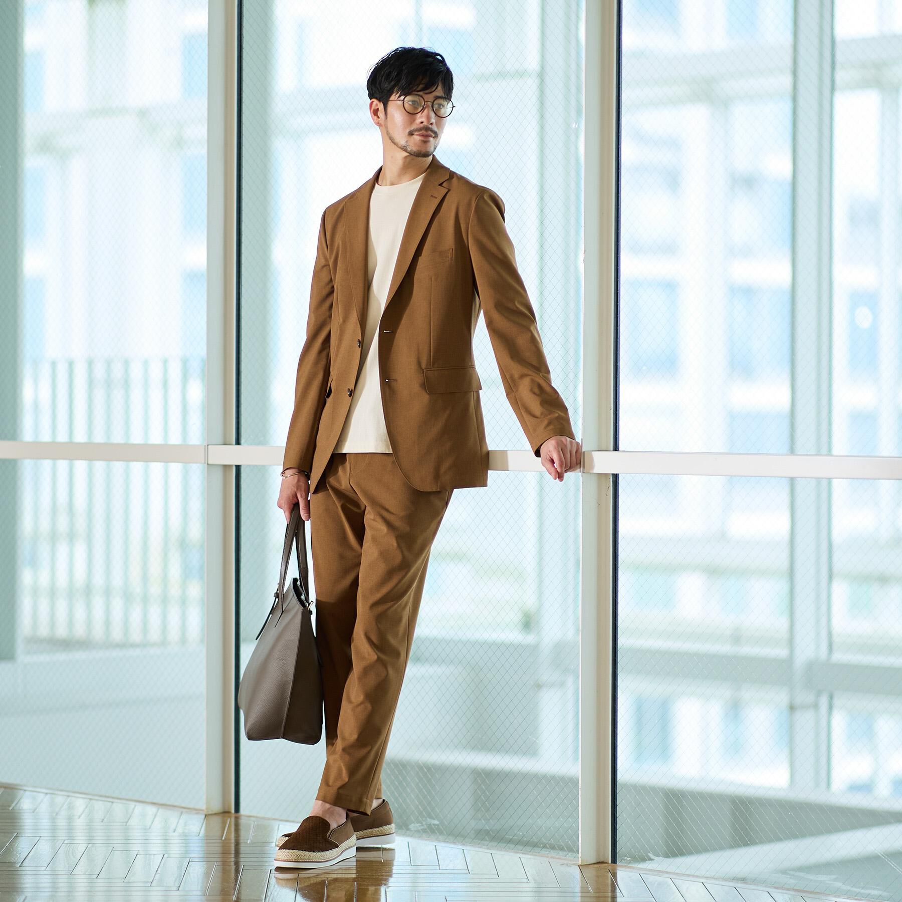 TAKEO KIKUCHI「【LIMITED】吸水速乾セットアップ／背抜きジャケット＆イージーパンツ」|スーツ|