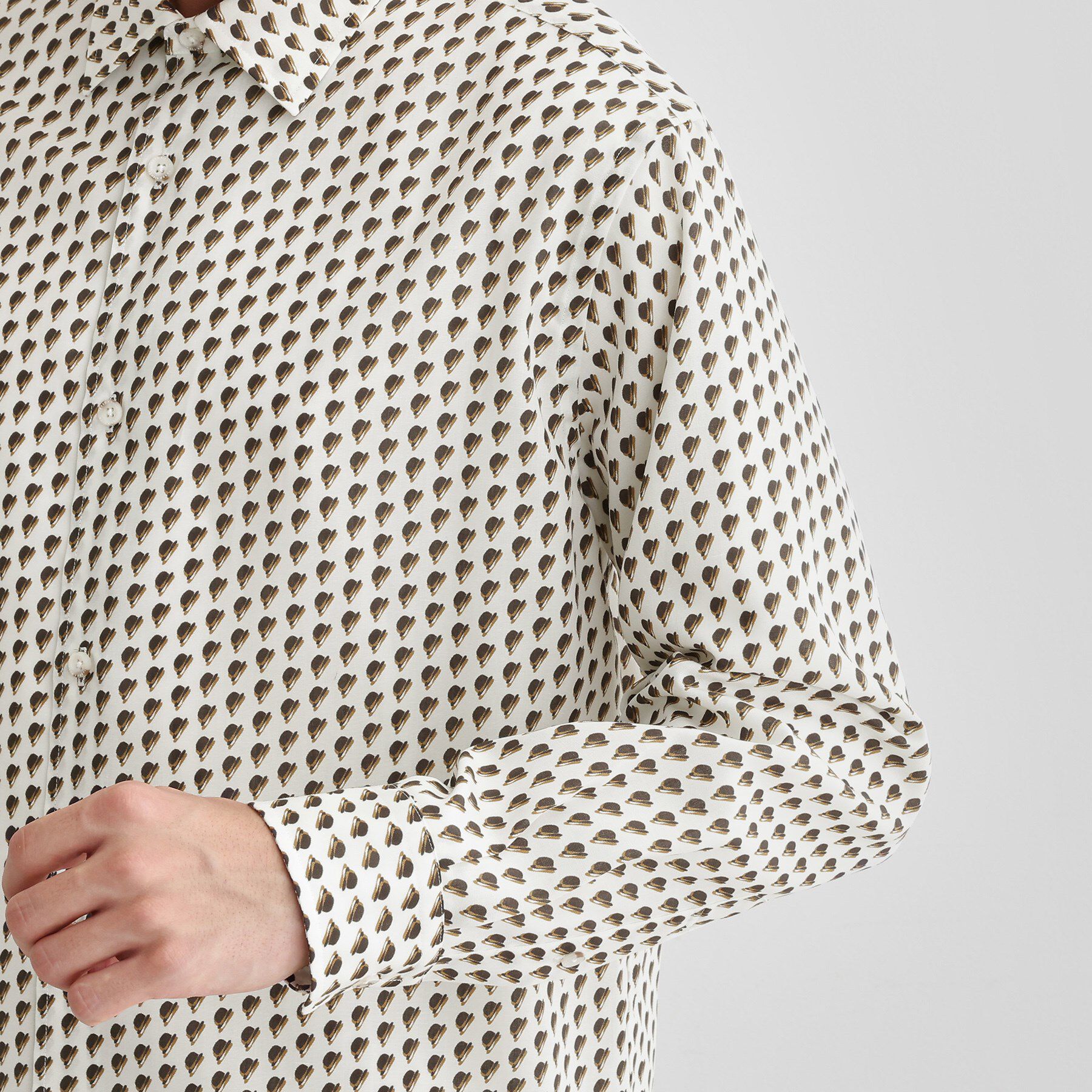 TAKEO KIKUCHI「ボーラーハット柄 長袖シャツ」|シャツ・ブラウス|