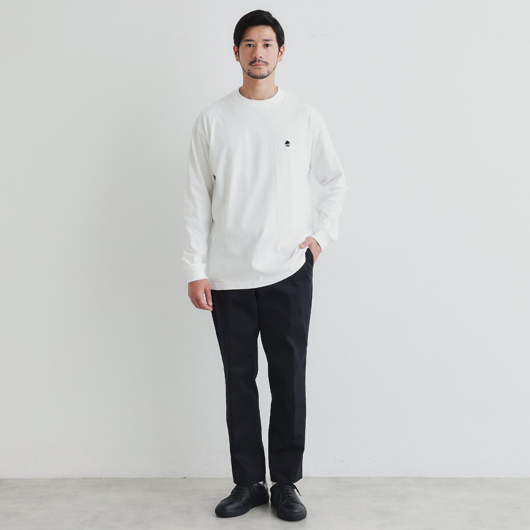 TAKEO KIKUCHI「【LIMITED】ワンポイント刺繍 長袖Tシャツ」|Tシャツ・カットソー|