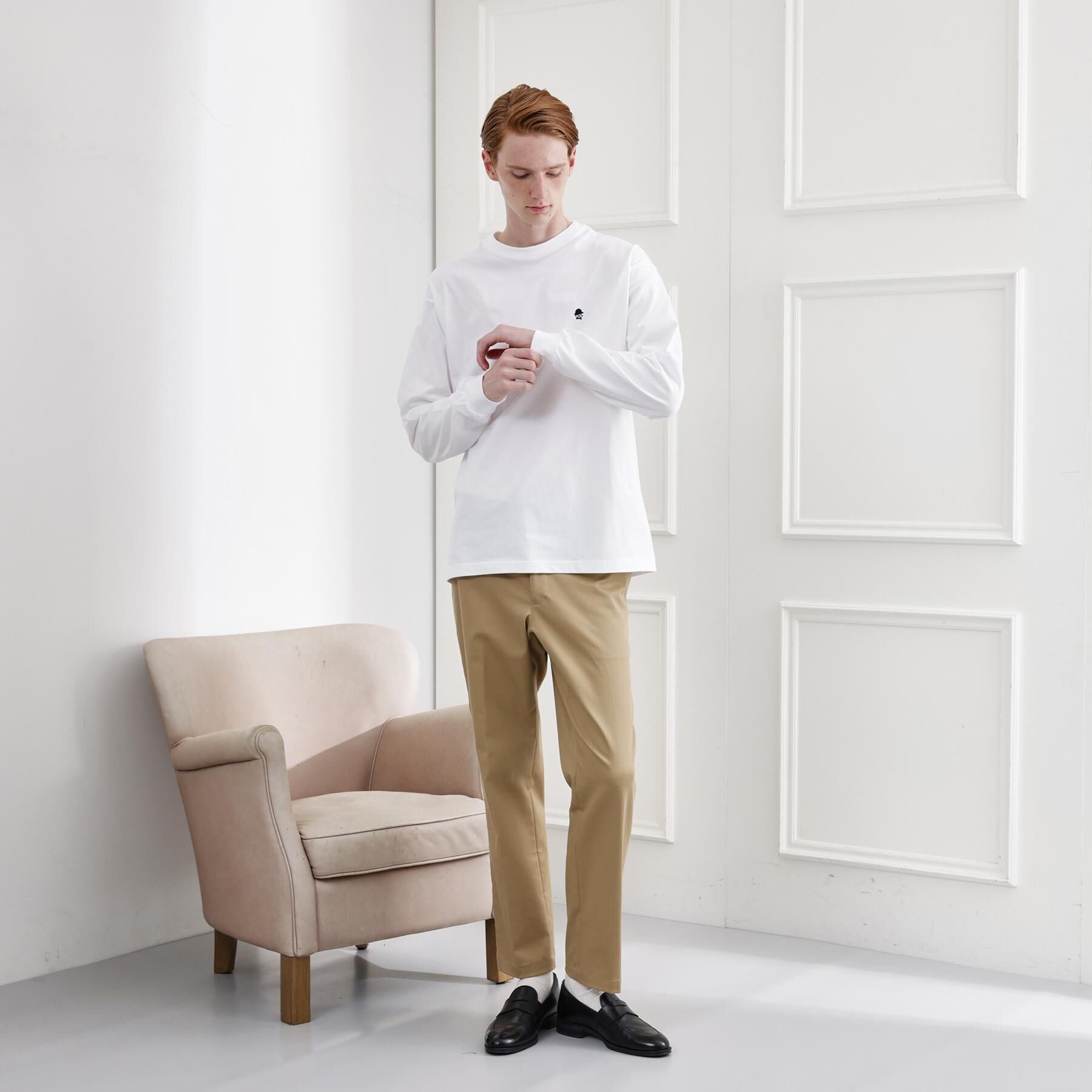 TAKEO KIKUCHI「【LIMITED】ワンポイント刺繍 長袖Tシャツ」|Tシャツ・カットソー|