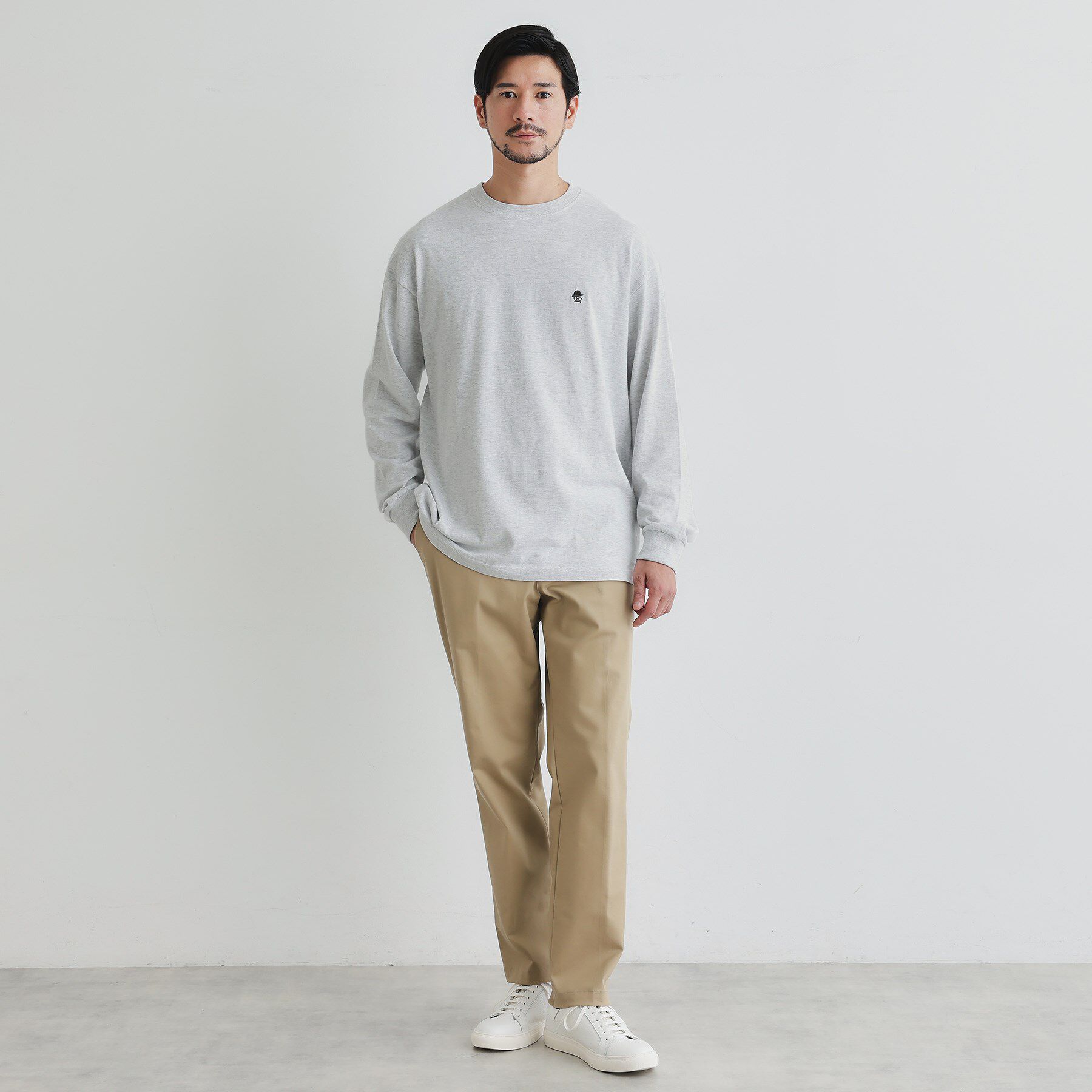 TAKEO KIKUCHI「【LIMITED】ワンポイント刺繍 長袖Tシャツ」|Tシャツ・カットソー|