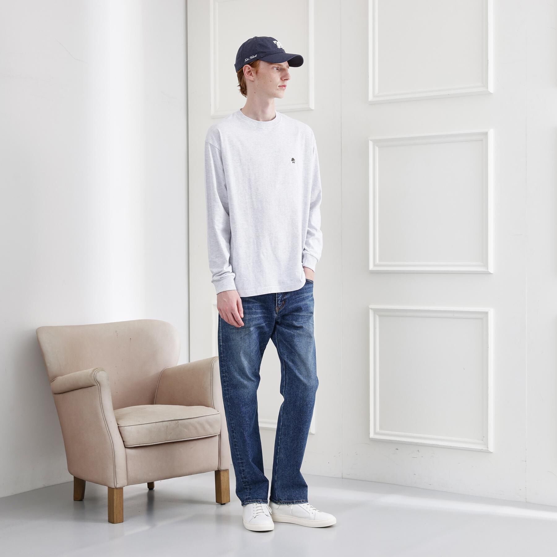 TAKEO KIKUCHI「【LIMITED】ワンポイント刺繍 長袖Tシャツ」|Tシャツ・カットソー|