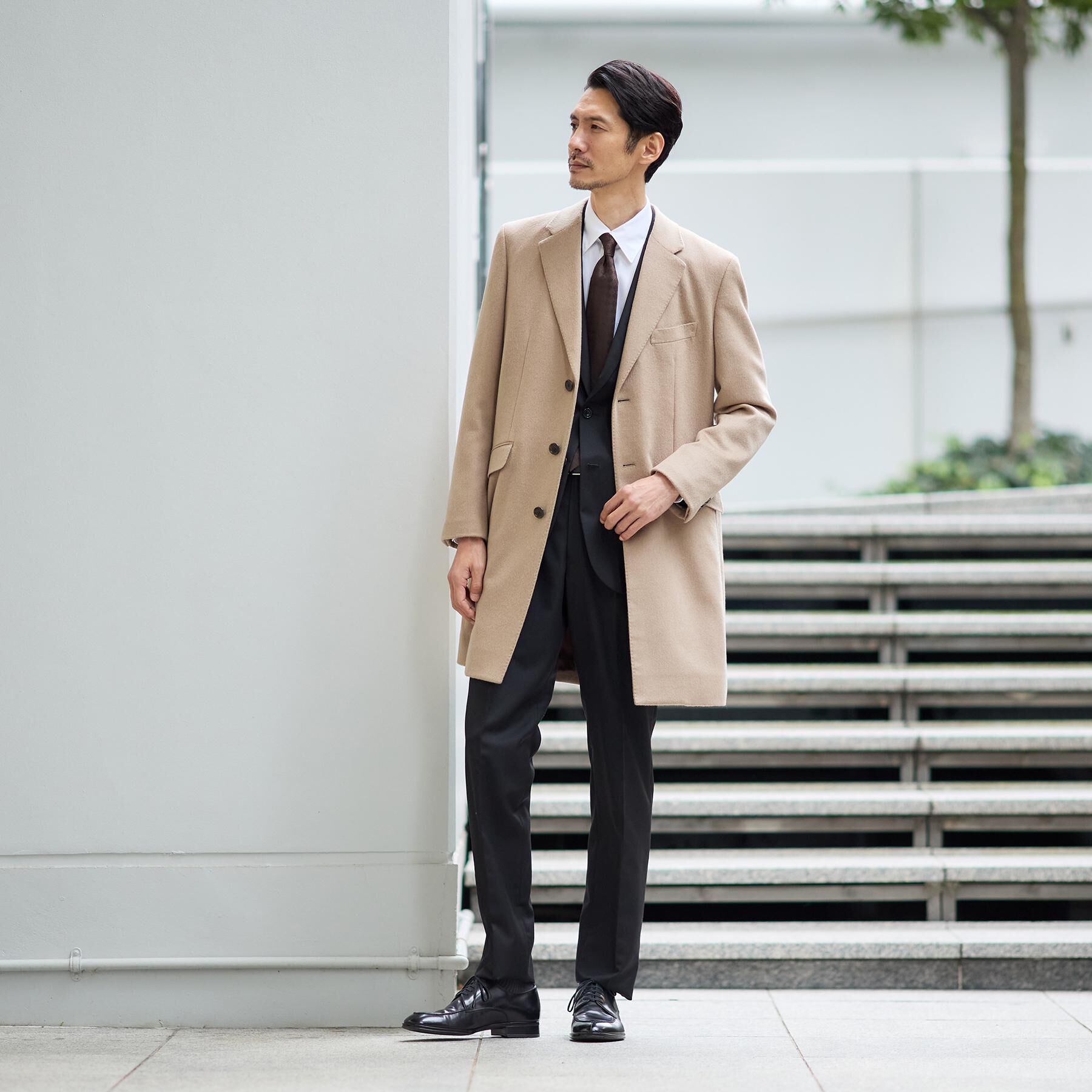 TAKEO KIKUCHI「カシミヤブレンド ビーバー調チェスターコート」|その他|