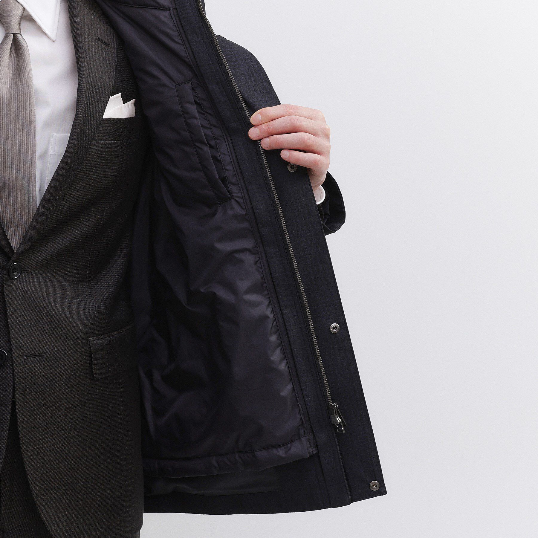 TAKEO KIKUCHI「【3WAY】グレンチェック ダウンライナー ブルゾン」|ブルゾン・スタジャン|