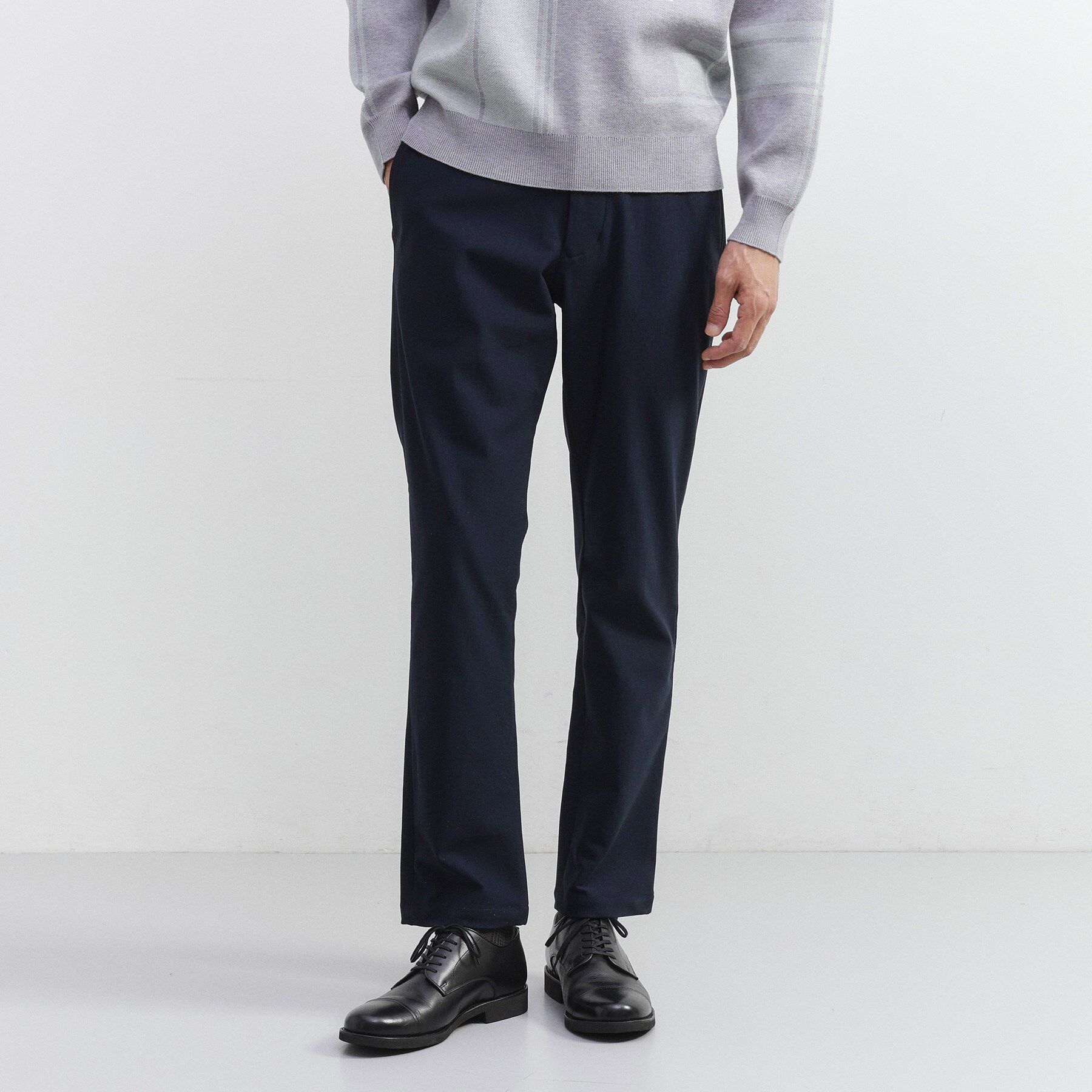 TAKEO KIKUCHI「裏起毛ハイパワーストレッチ ストレート パンツ」|その他|ネイビー(094)