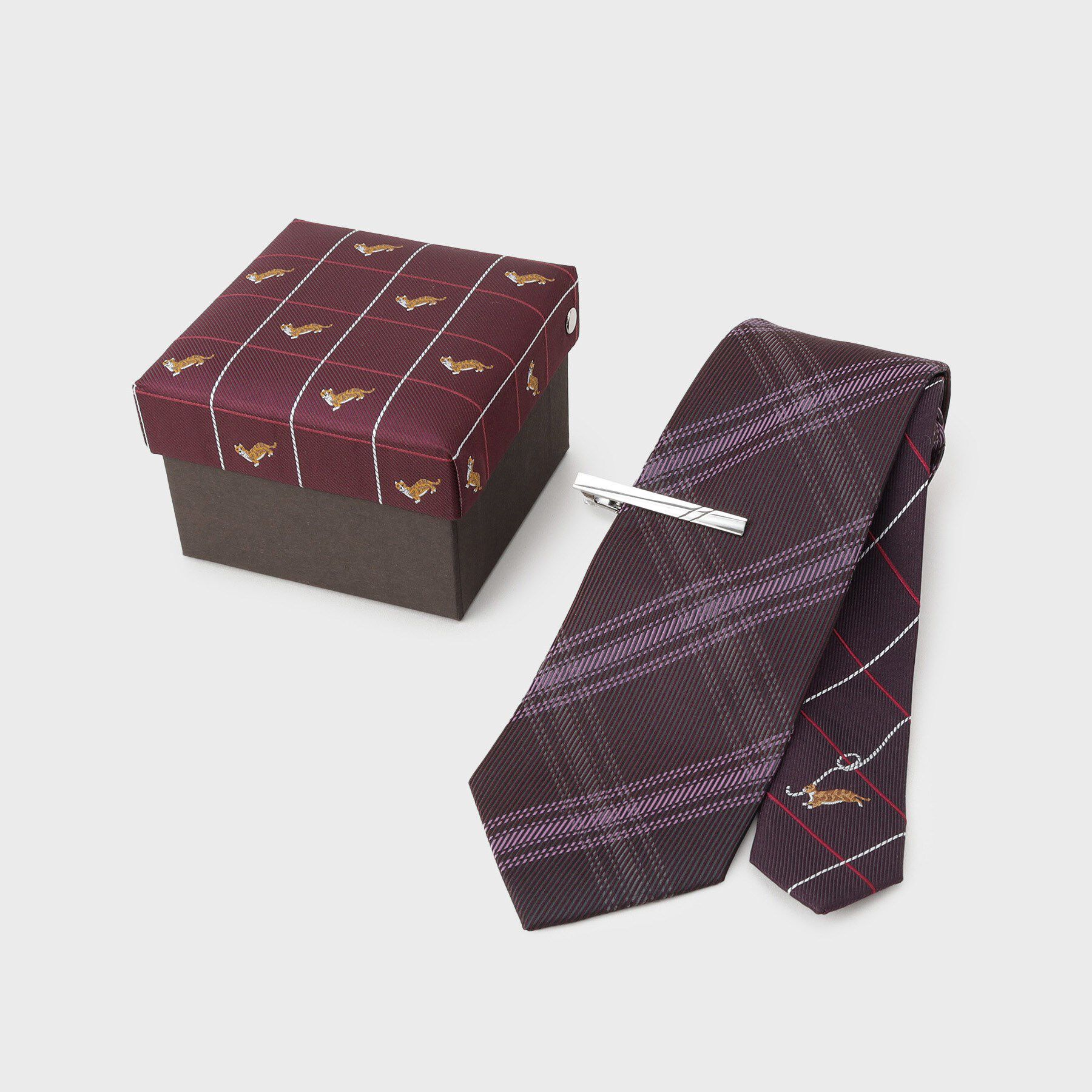 TAKEO KIKUCHI「猫チェンジタイ タイバーBOX」|ネクタイ・蝶ネクタイ|ボルドー(264)