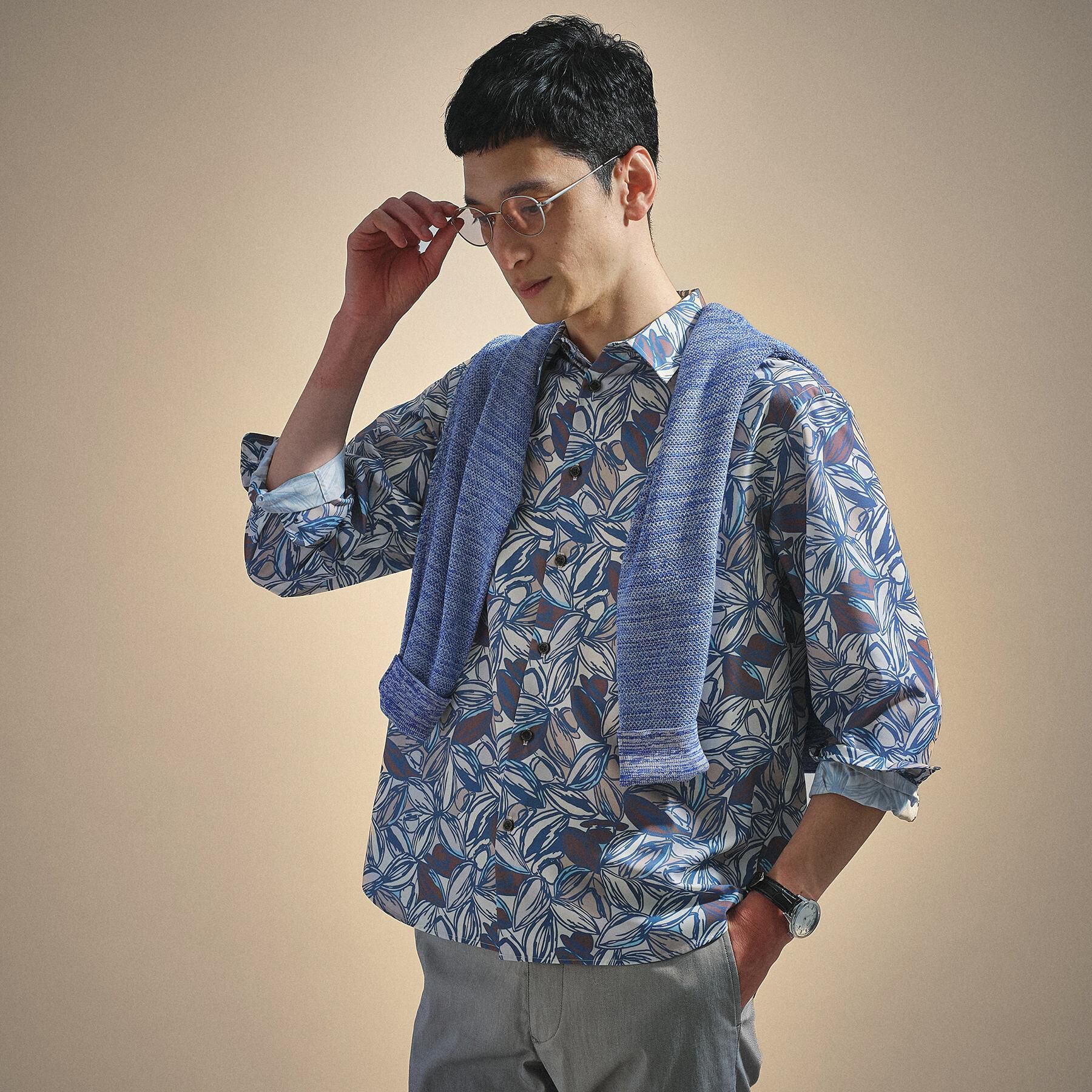 TAKEO KIKUCHI「カカオ柄プリントシャツ」|シャツ・ブラウス|