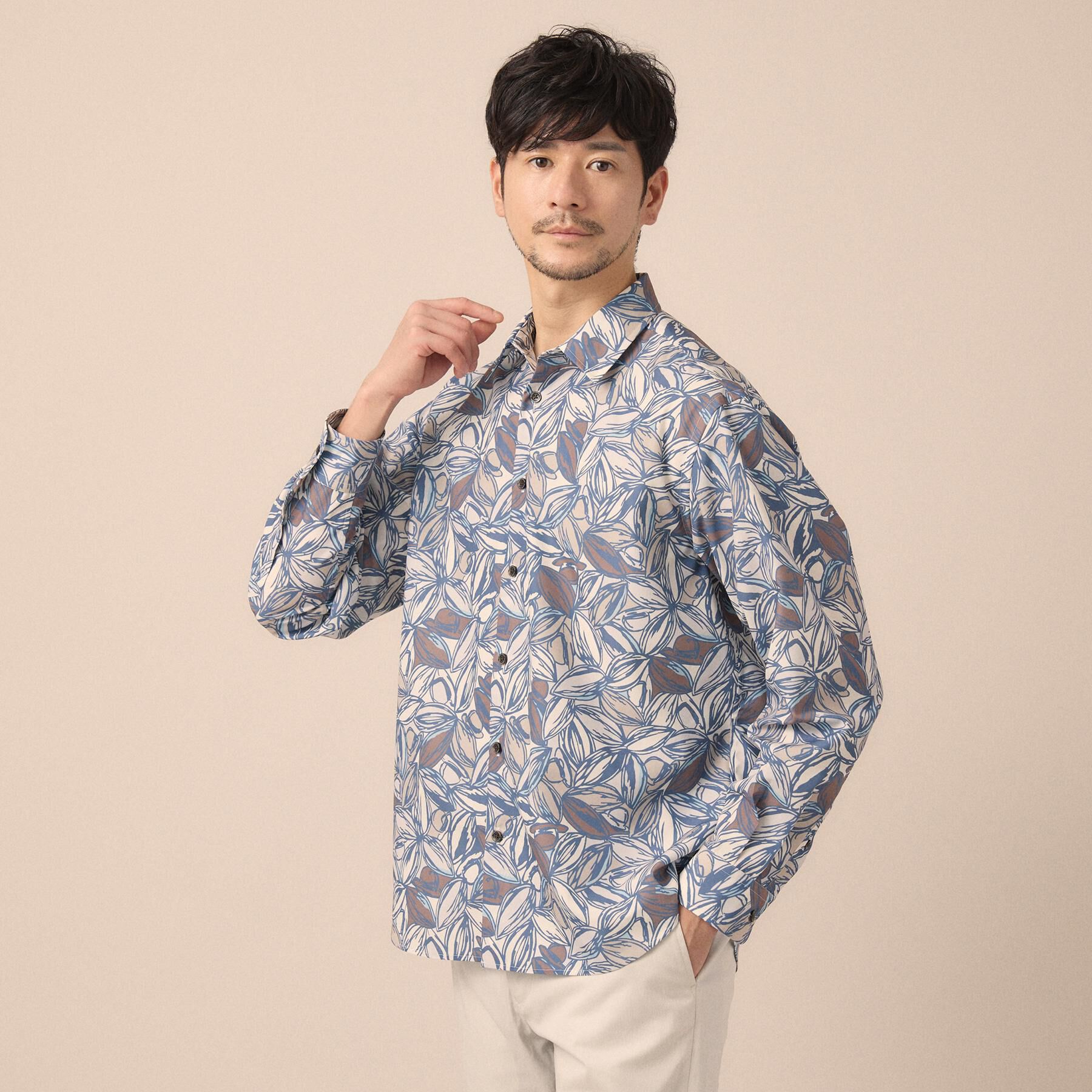 TAKEO KIKUCHI「カカオ柄プリントシャツ」|シャツ・ブラウス|