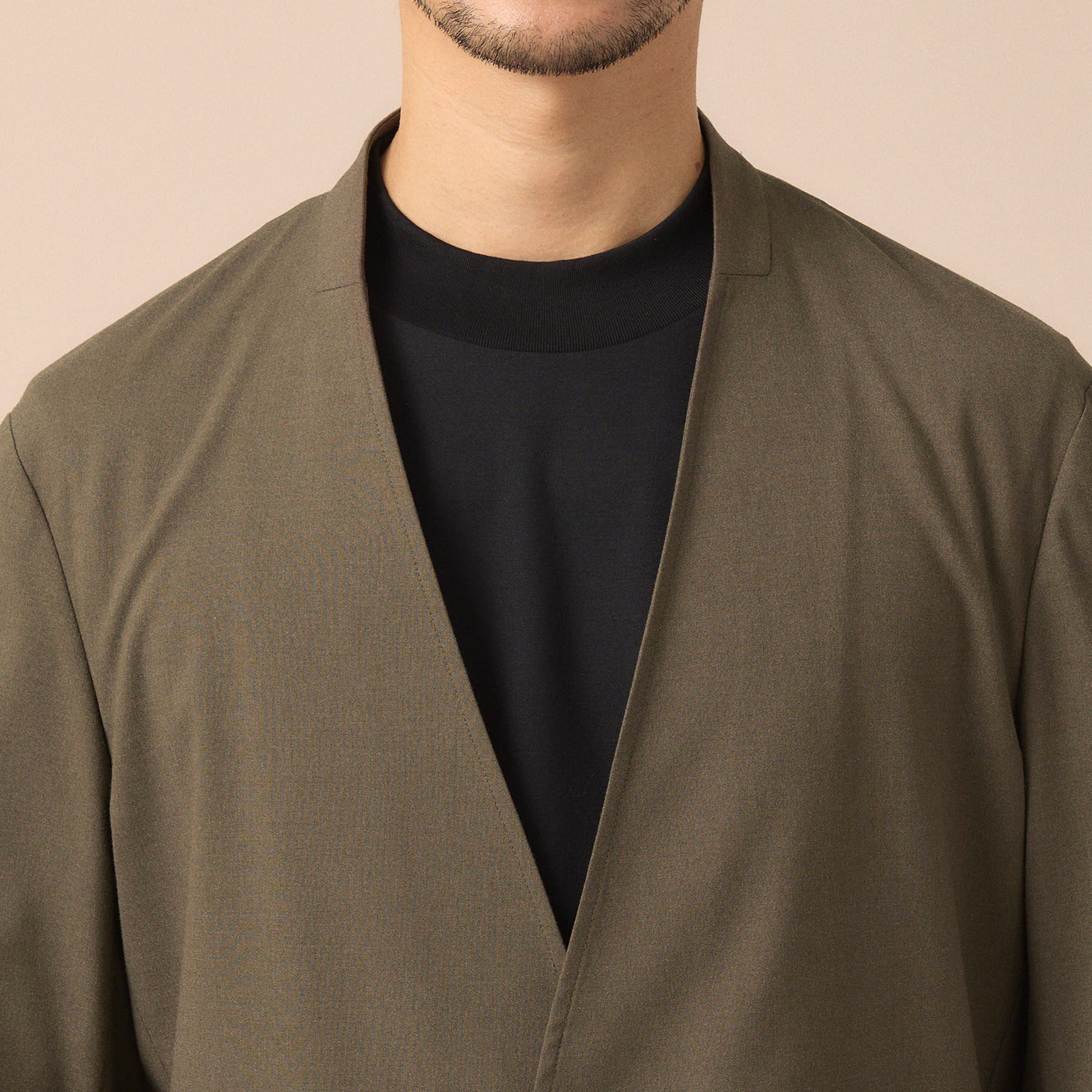 TAKEO KIKUCHI「【ON／OFF兼用】CARREMANファブリック ノーカラージャケット」|ノーカラージャケット|