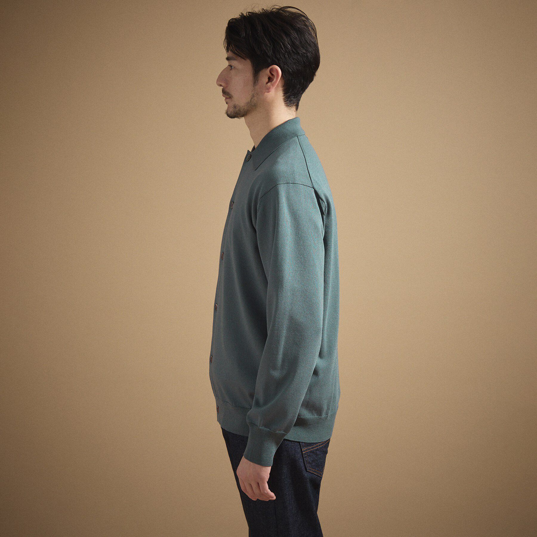 TAKEO KIKUCHI「ポロ ニットシャツ カーディガン」|カーディガン|