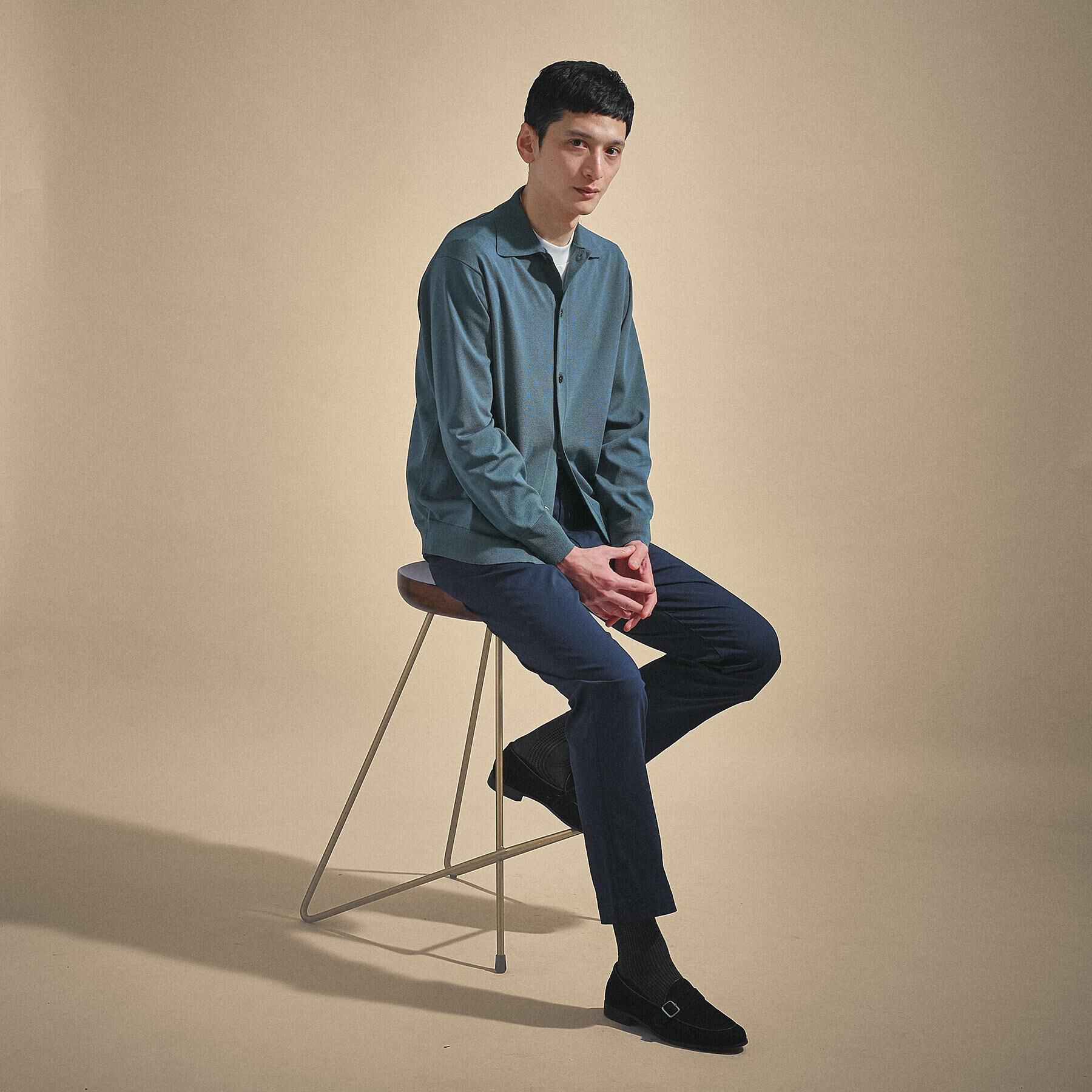 TAKEO KIKUCHI「ポロ ニットシャツ カーディガン」|カーディガン|