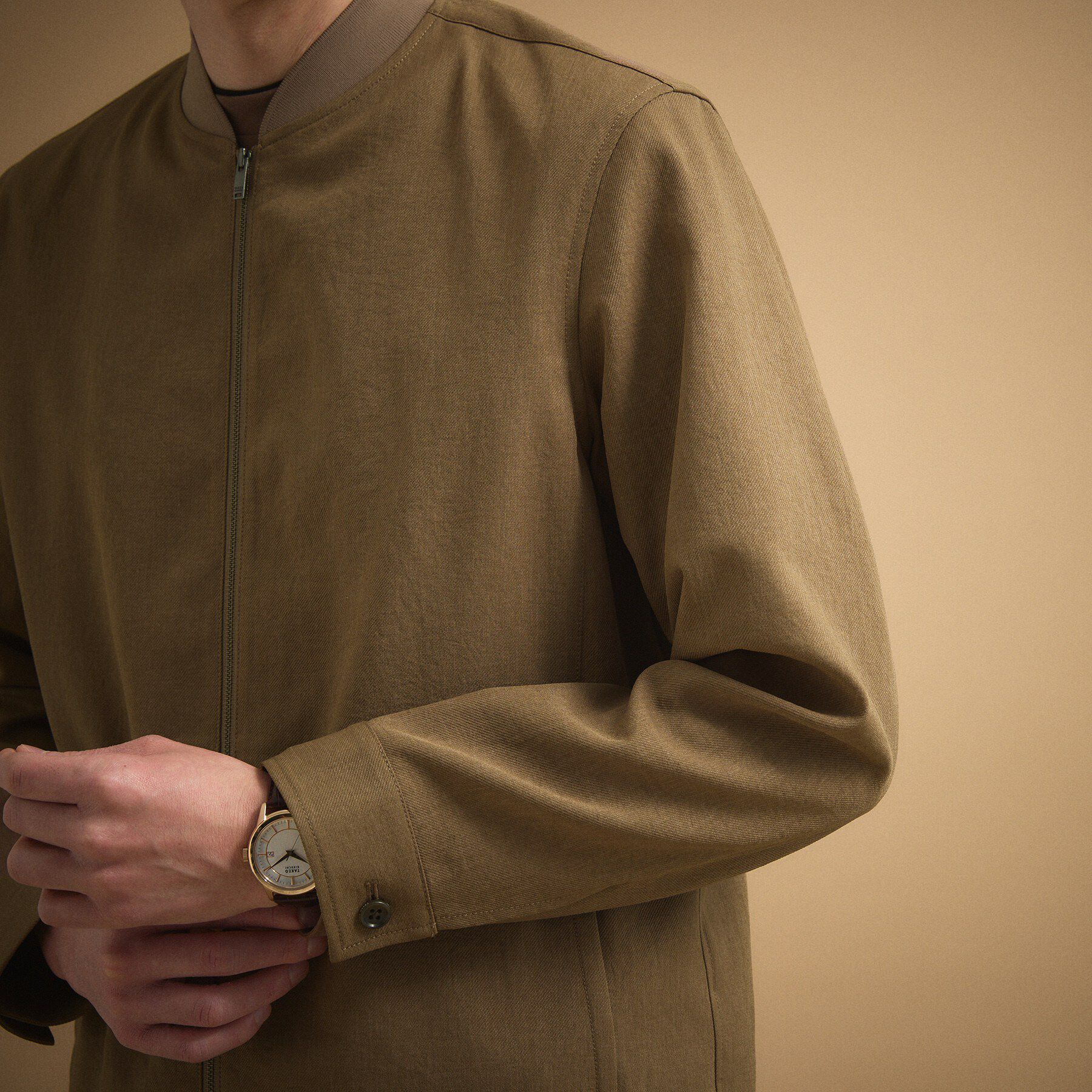 TAKEO KIKUCHI「リネンライクカルゼ リブブルゾン」|ブルゾン・スタジャン|