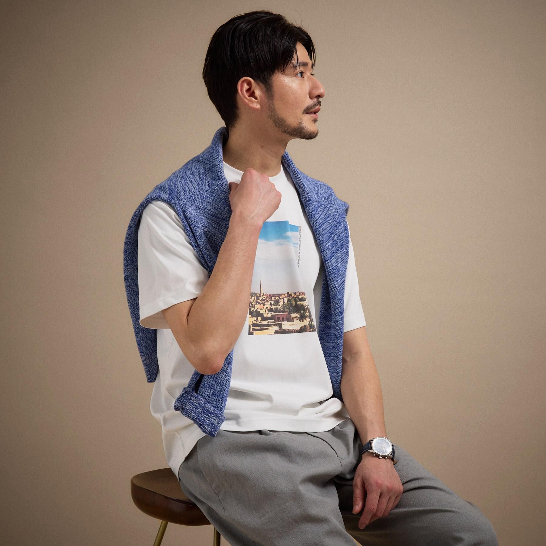 TAKEO KIKUCHI「マラケシュ フォト Tシャツ」|Tシャツ・カットソー|ホワイト(401)